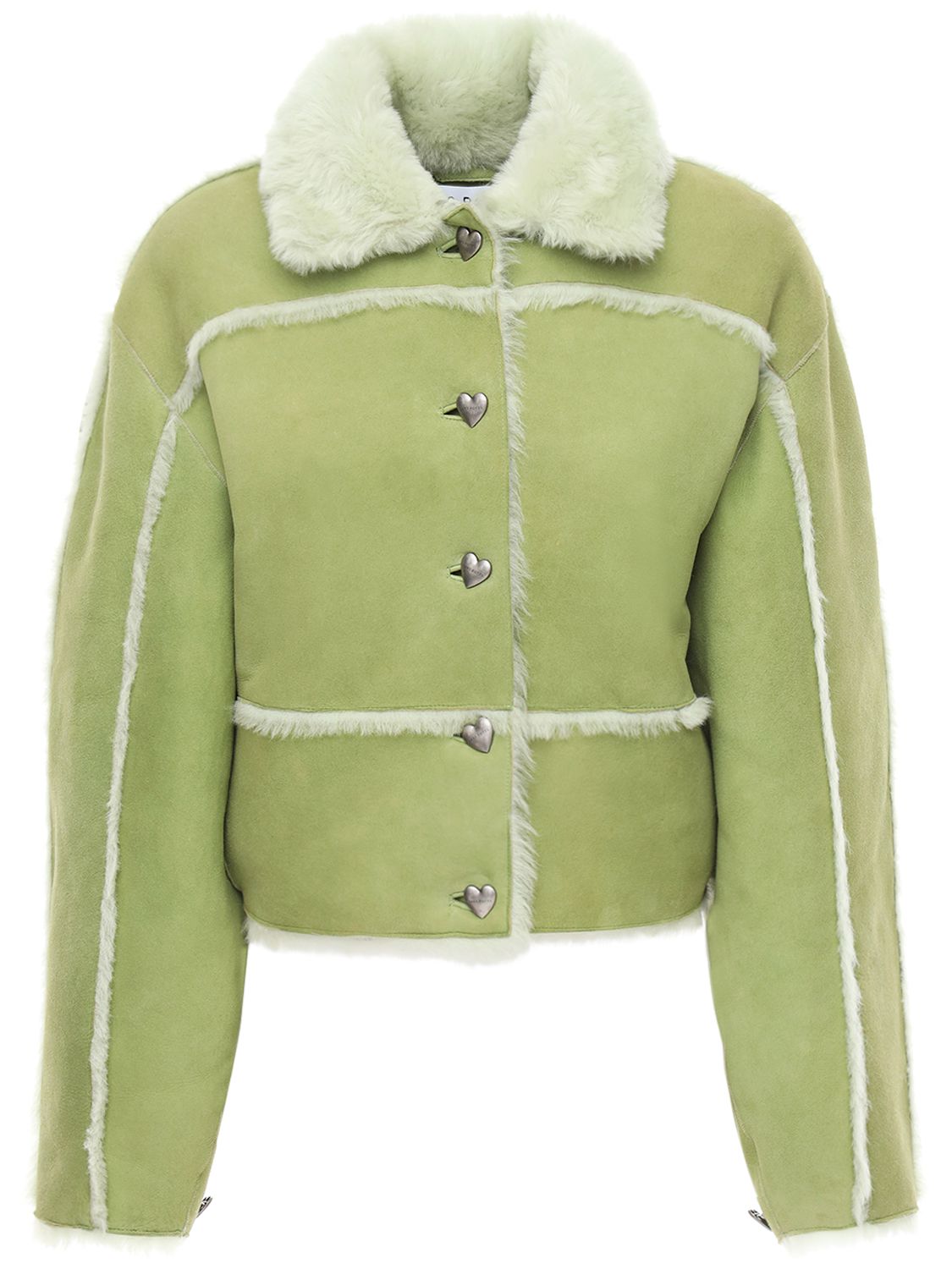 cropped shearling jacket