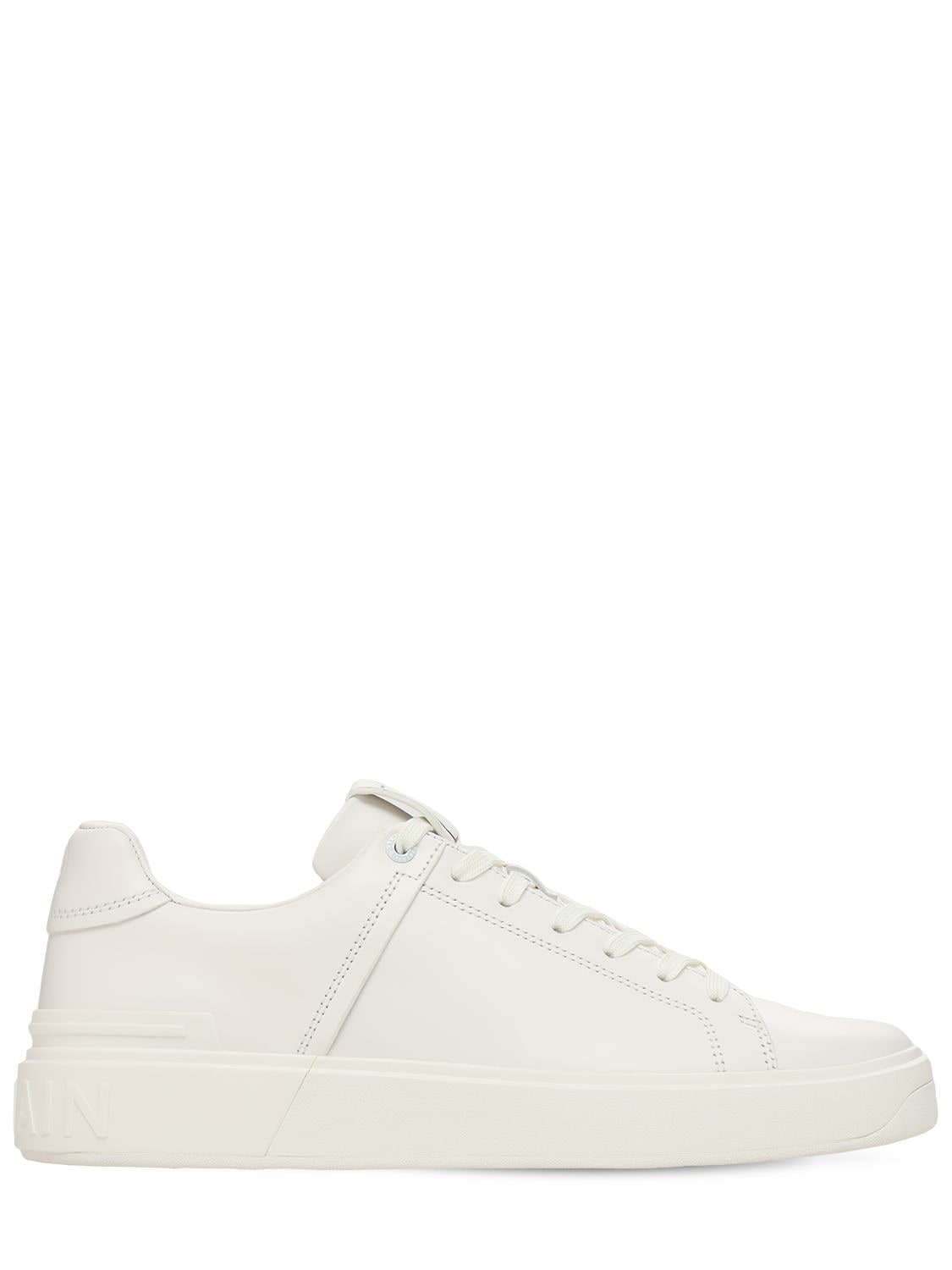 Balmain B Court Leather Low Top Sneakers In White | ModeSens