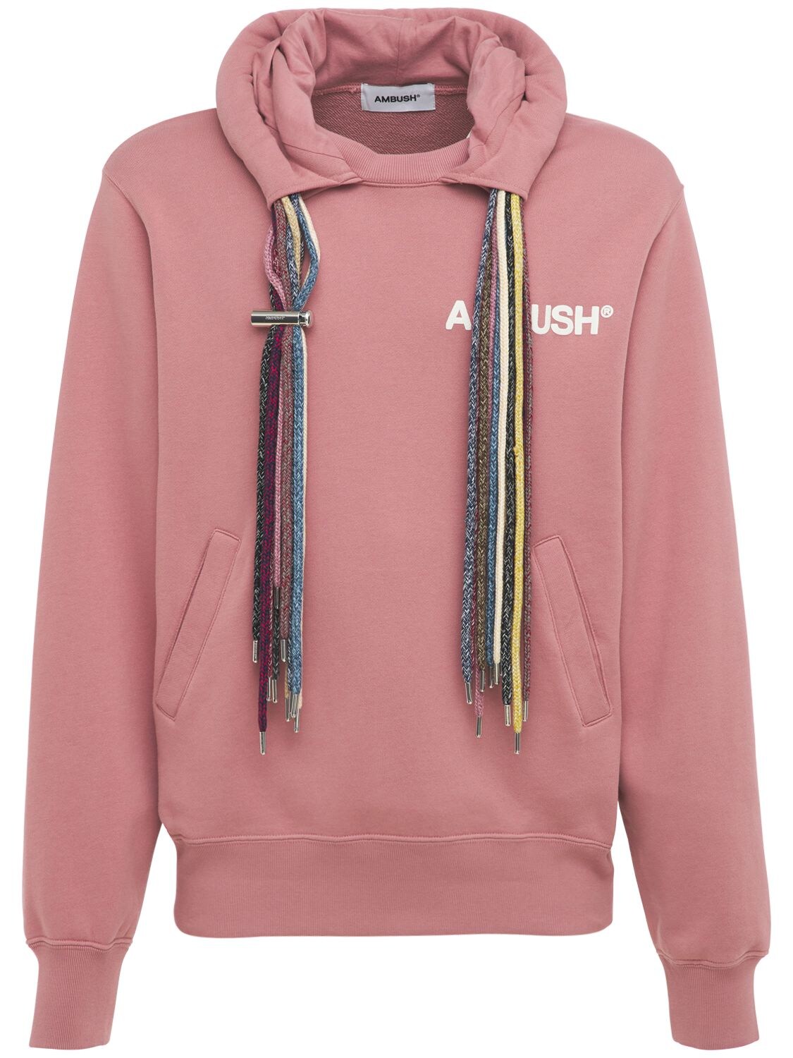 AMBUSH PRINTED COTTON JERSEY MULTI CORD HOODIE,73IS3S004-MZAWNA2