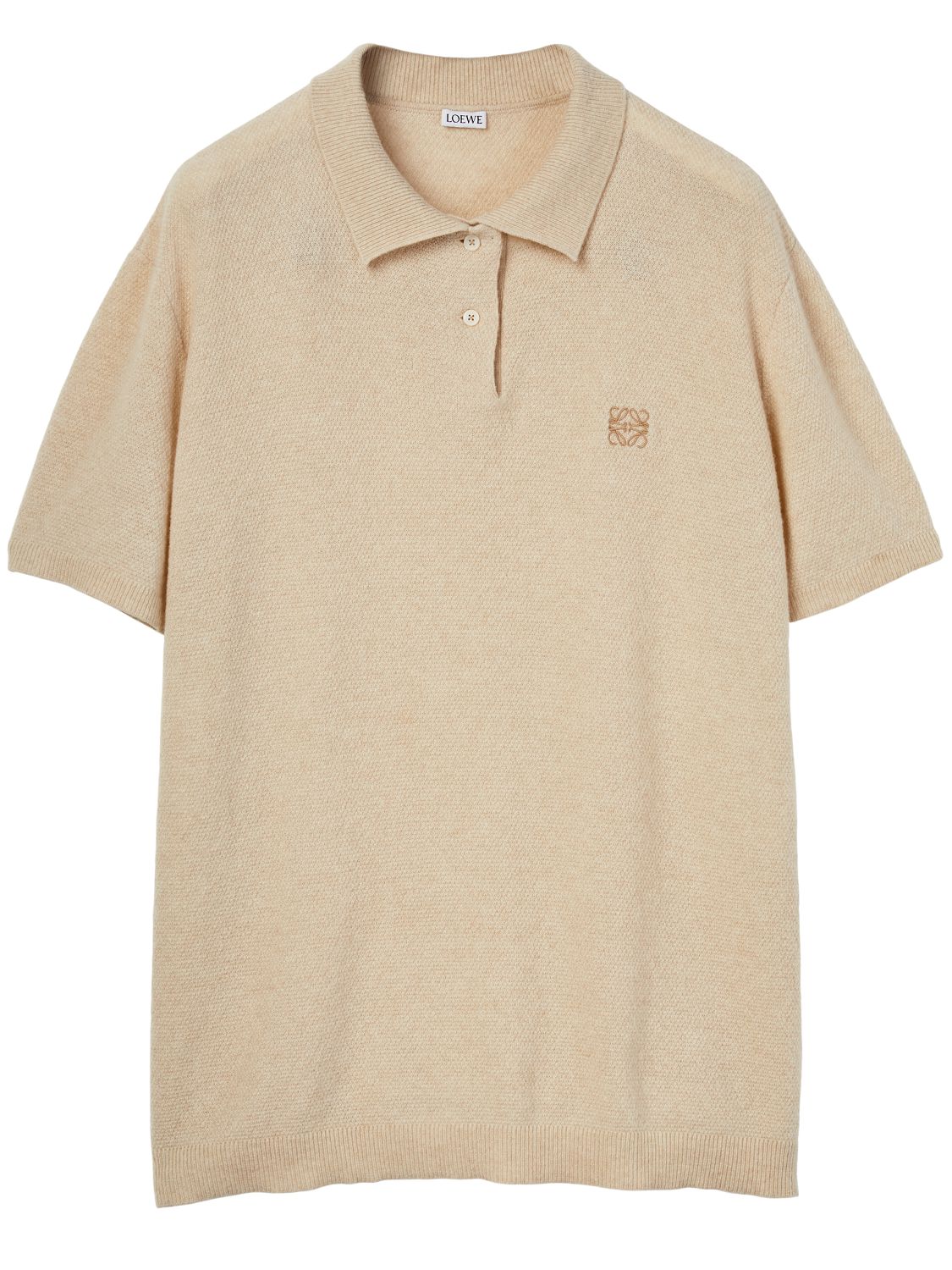 loewe 大廓型羊绒凸纹polo衫 73ivhm046-mjm3ma2