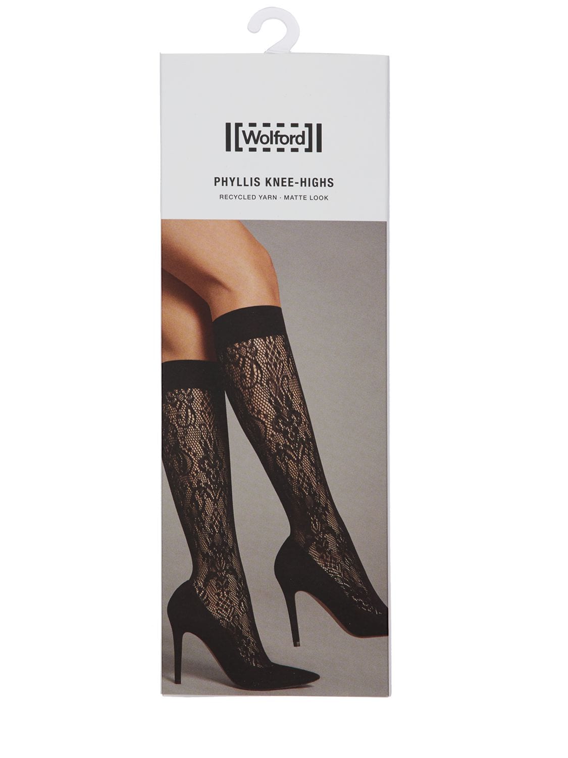 WOLFORD PHYLLIS LACE PATTERN KNEE-HIGHS,73IVOP002-NZAWNQ2