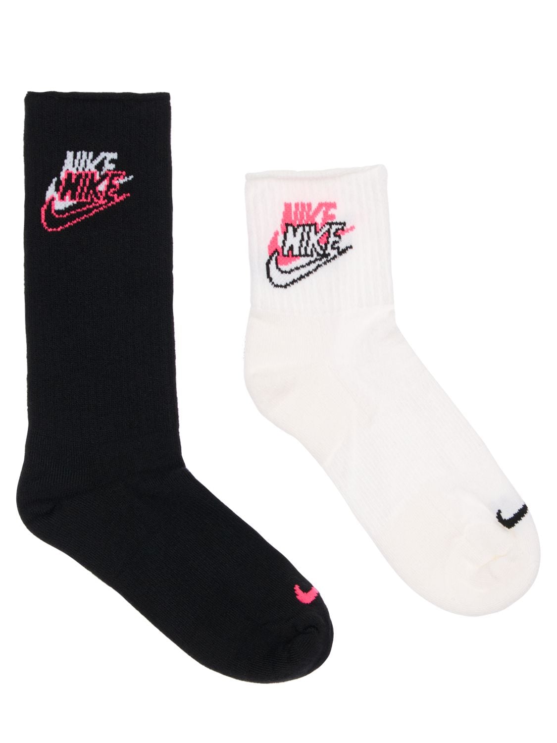 Nike Heritage 2-pack Socks In Black And White In Black,white