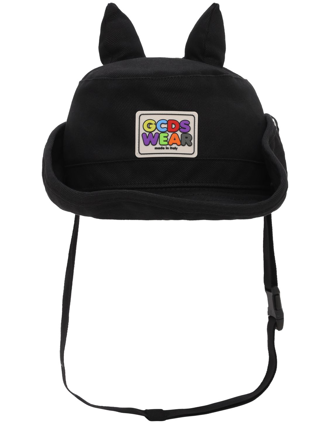 Gcds Australian Ears Cotton Hat In Black