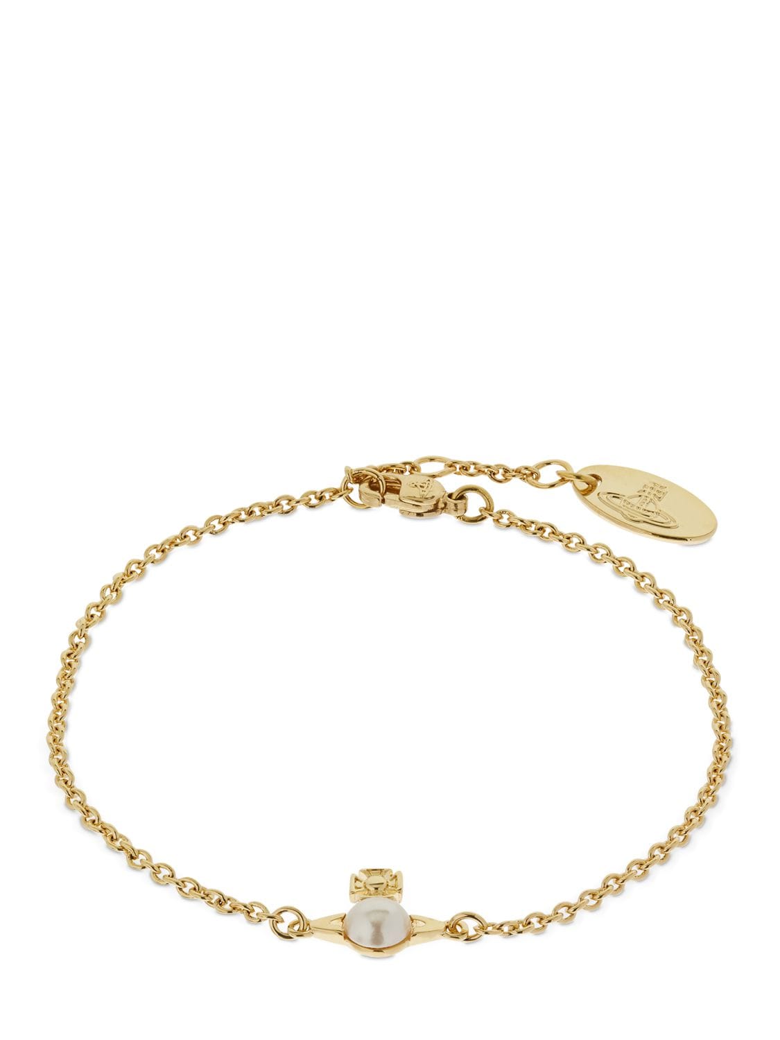Vivienne Westwood Balbina Faux Pearl Bracelet In Gold,white