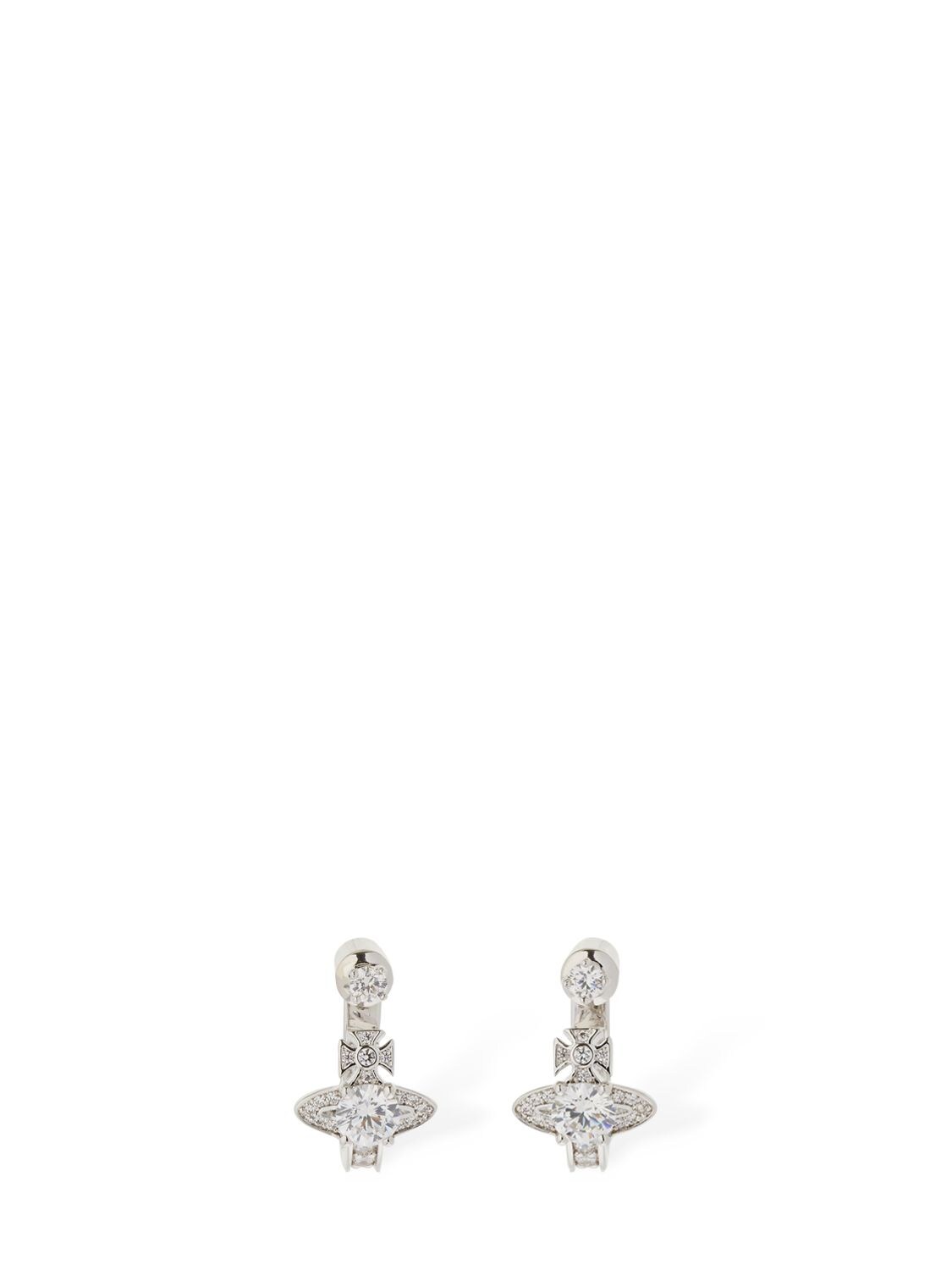 Vivienne Westwood Maitena Crystal Stud Earrings In Silver