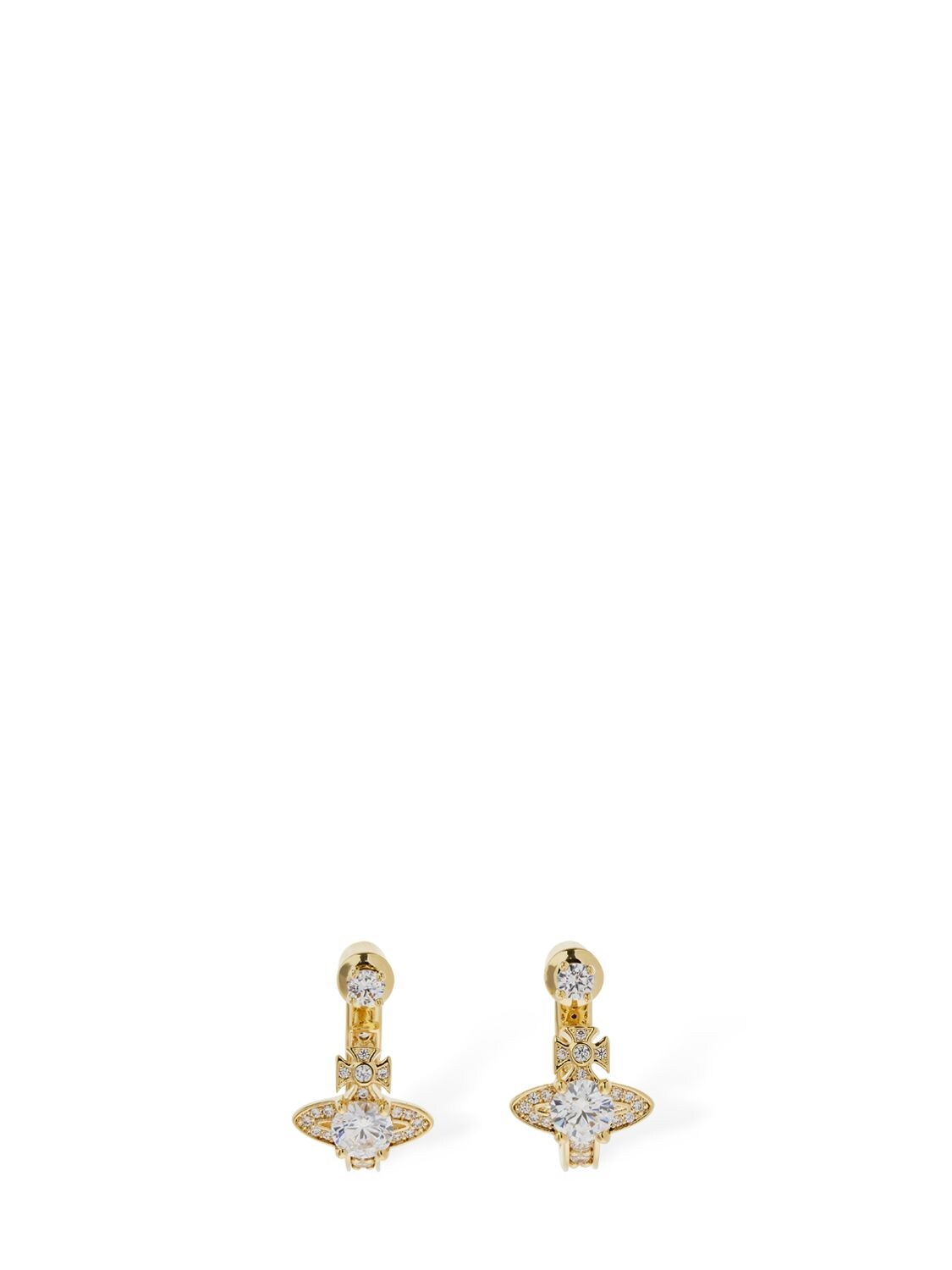 Vivienne Westwood Maitena Crystal Stud Earrings In Gold,crystal