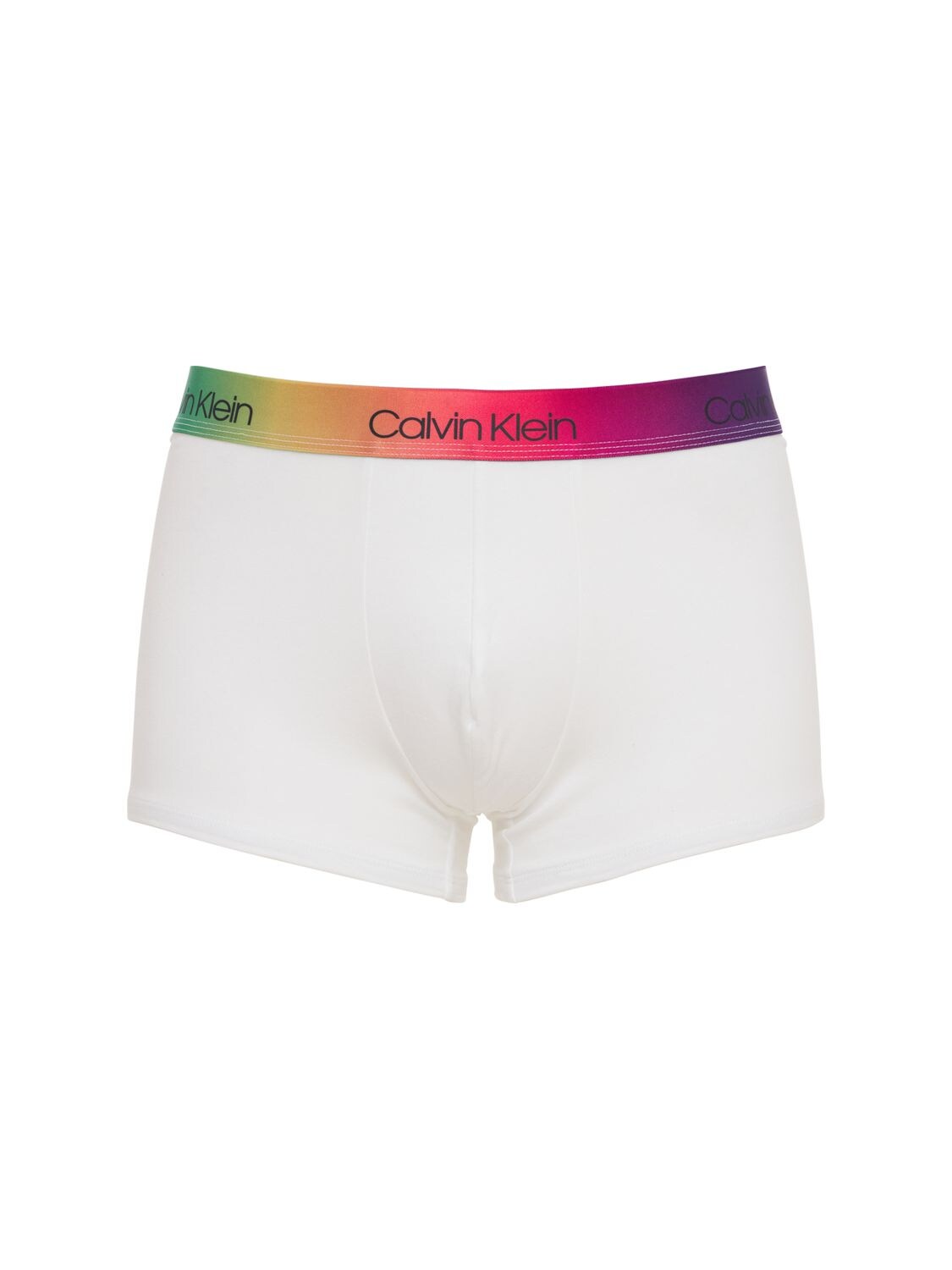 Calvin Klein Underwear Logo Cotton Boxer Briefs In White | ModeSens