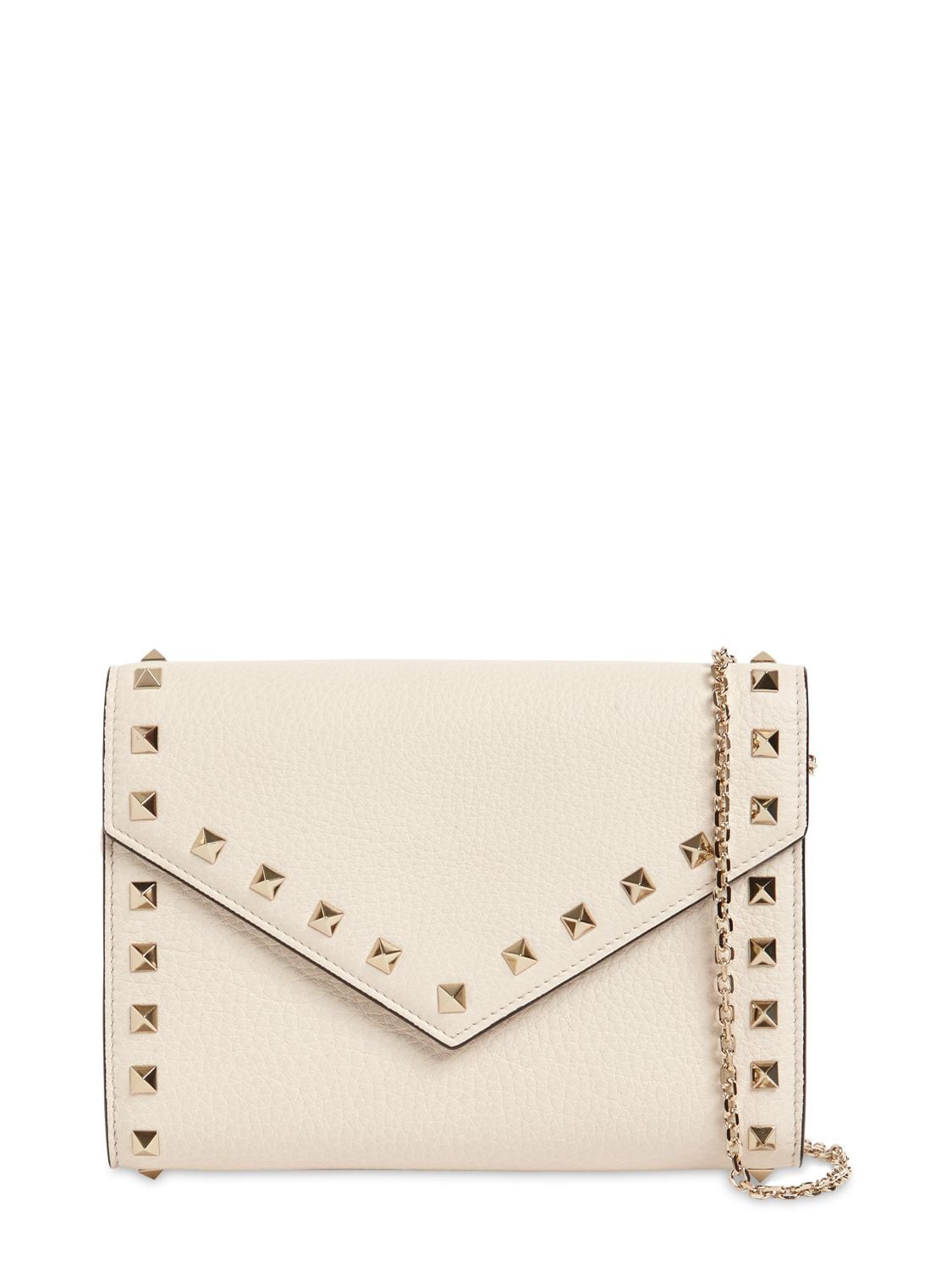Rockstud Smooth Leather Chain Wallet