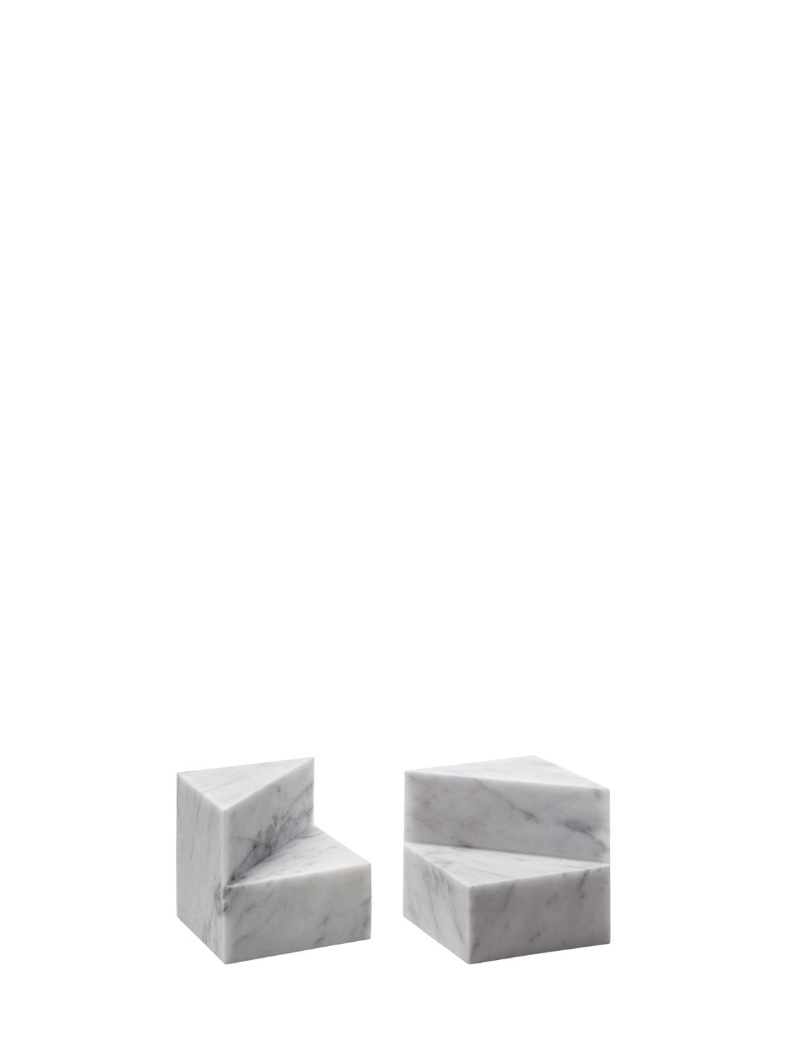 Salvatori Kilos Cube White Carrara Bookends