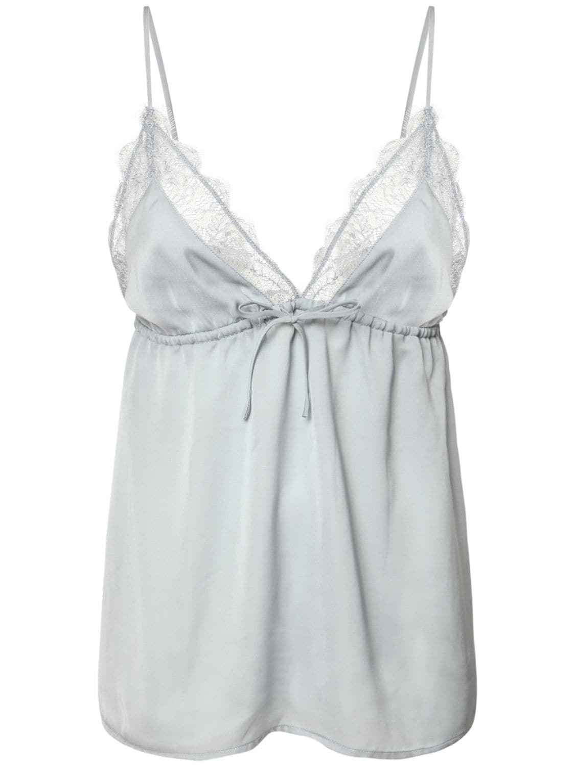 Love Stories Lotty Satin Camisole Pajama Top In Grey