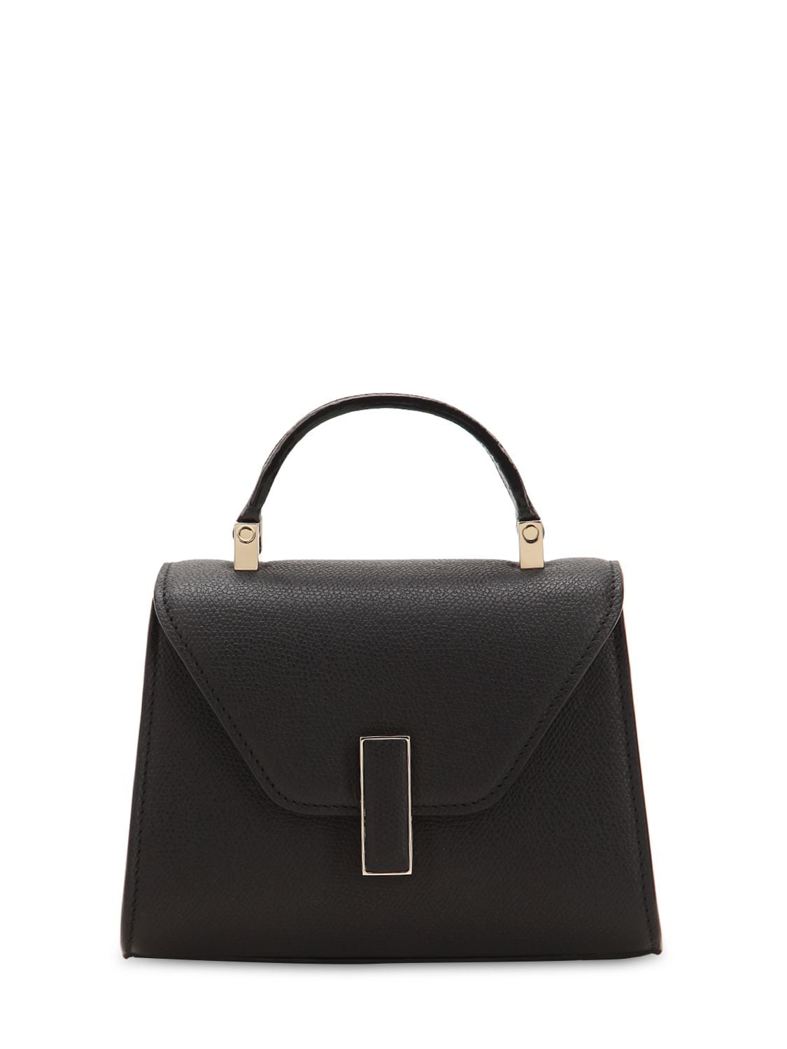 Valextra Micro Iside Grained Leather Bag In Black
