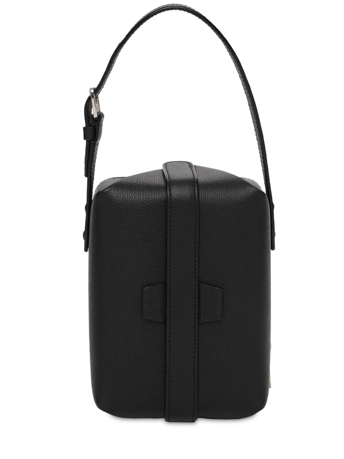 Valextra New Tric Trac Grained Leather Bag In Black