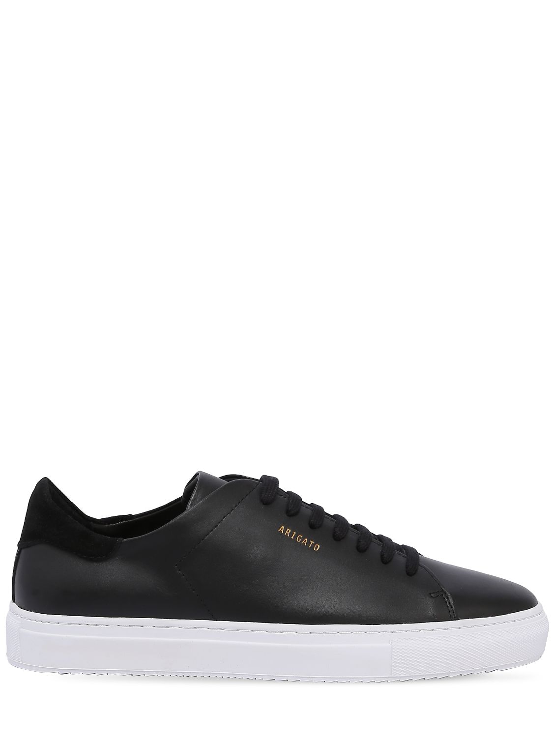 Axel Arigato Clean 90 Brushed Leather Sneakers In Black