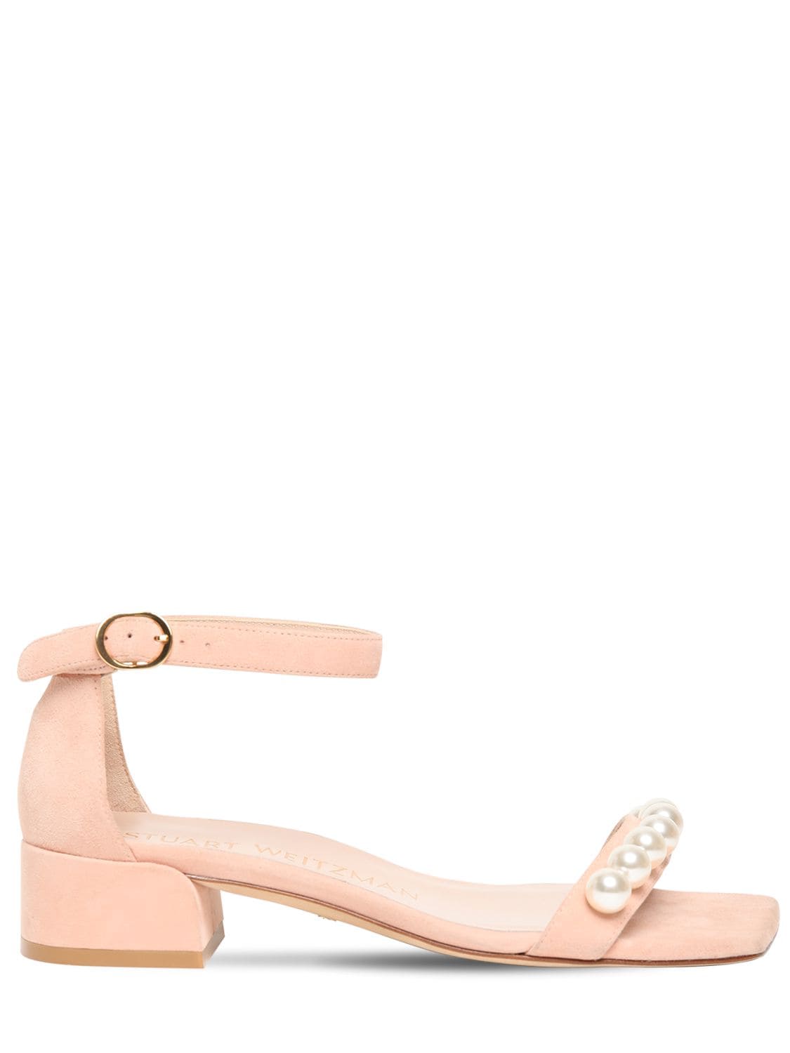 STUART WEITZMAN 35MM NUDISTJUNE SUEDE SANDALS,73IWB0004-UTI00