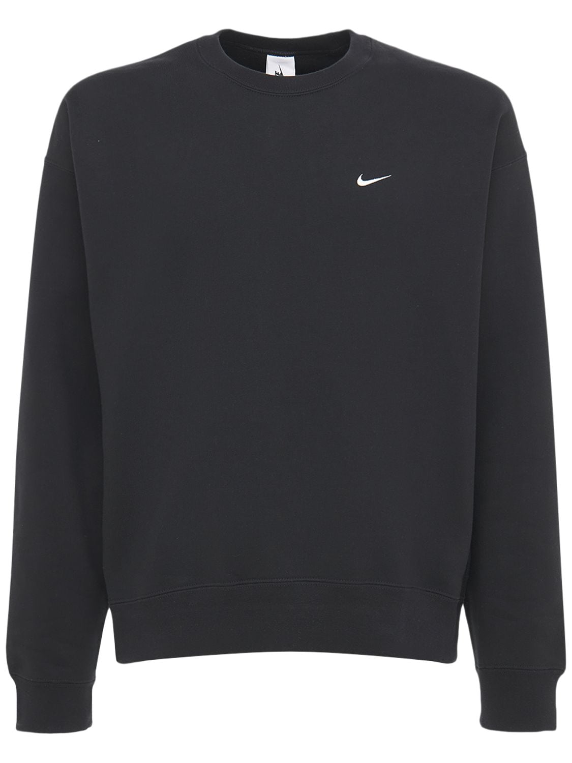 Nike Solo Swoosh Crewneck Sweatshirt In 블랙