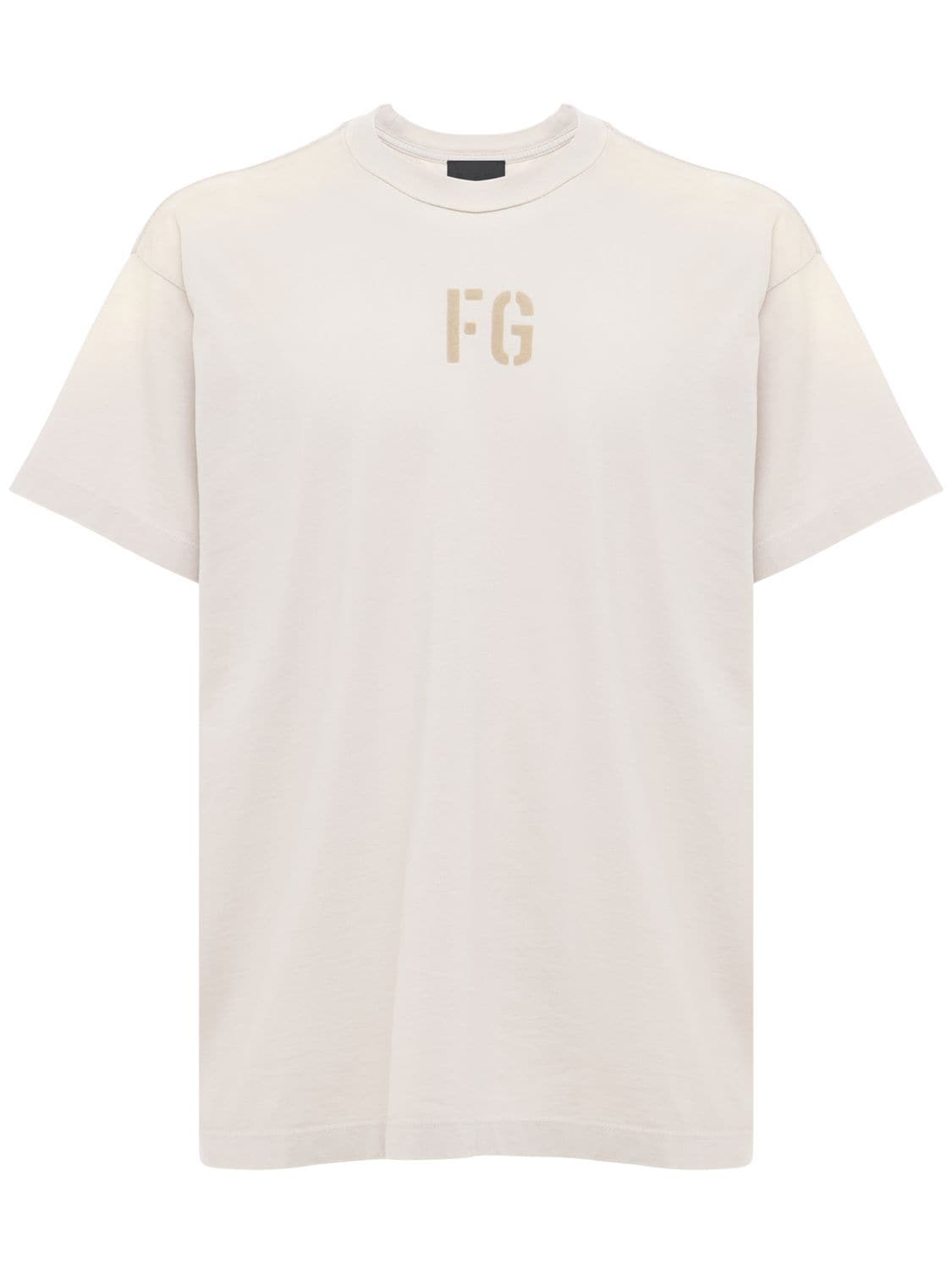 FEAR OF GOD FG TONAL LOGO COTTON T-SHIRT,73IWCC017-MTK40