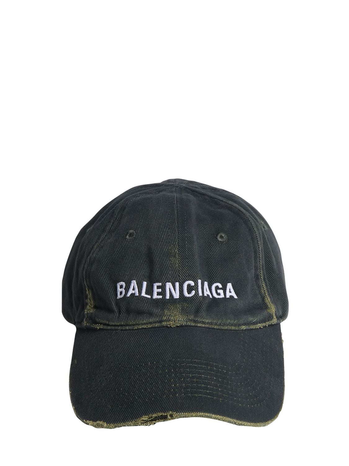 BALENCIAGA VINTAGE COTTON DENIM BASEBALL CAP,73IWD2040-MZA3NW2