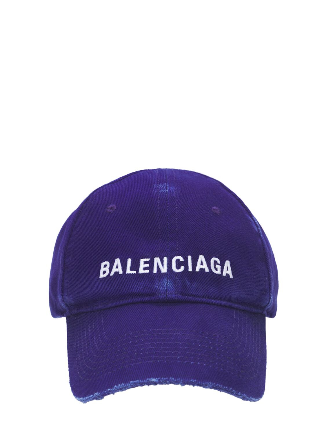 Balenciaga Vintage Denim Baseball Cap In Blue
