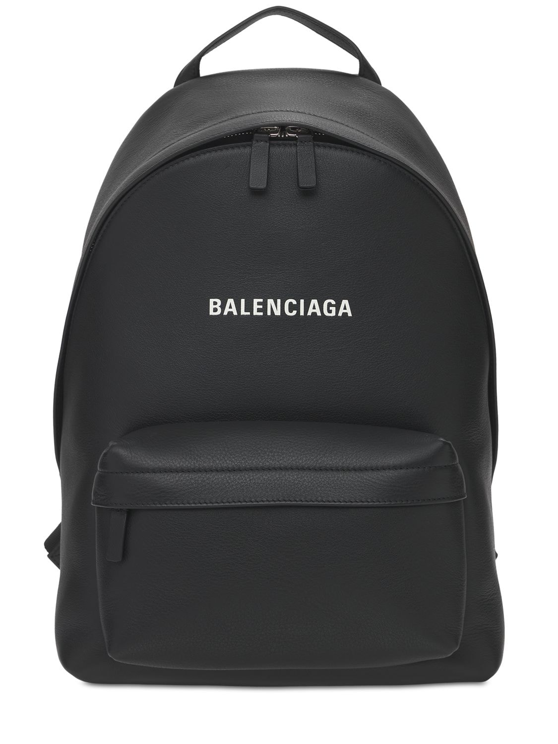 Balenciaga Leather Backpack In Black,white