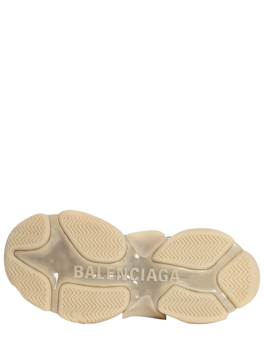 Shop Balenciaga 60mm Triple S Clear Sole Sneakers In Nude