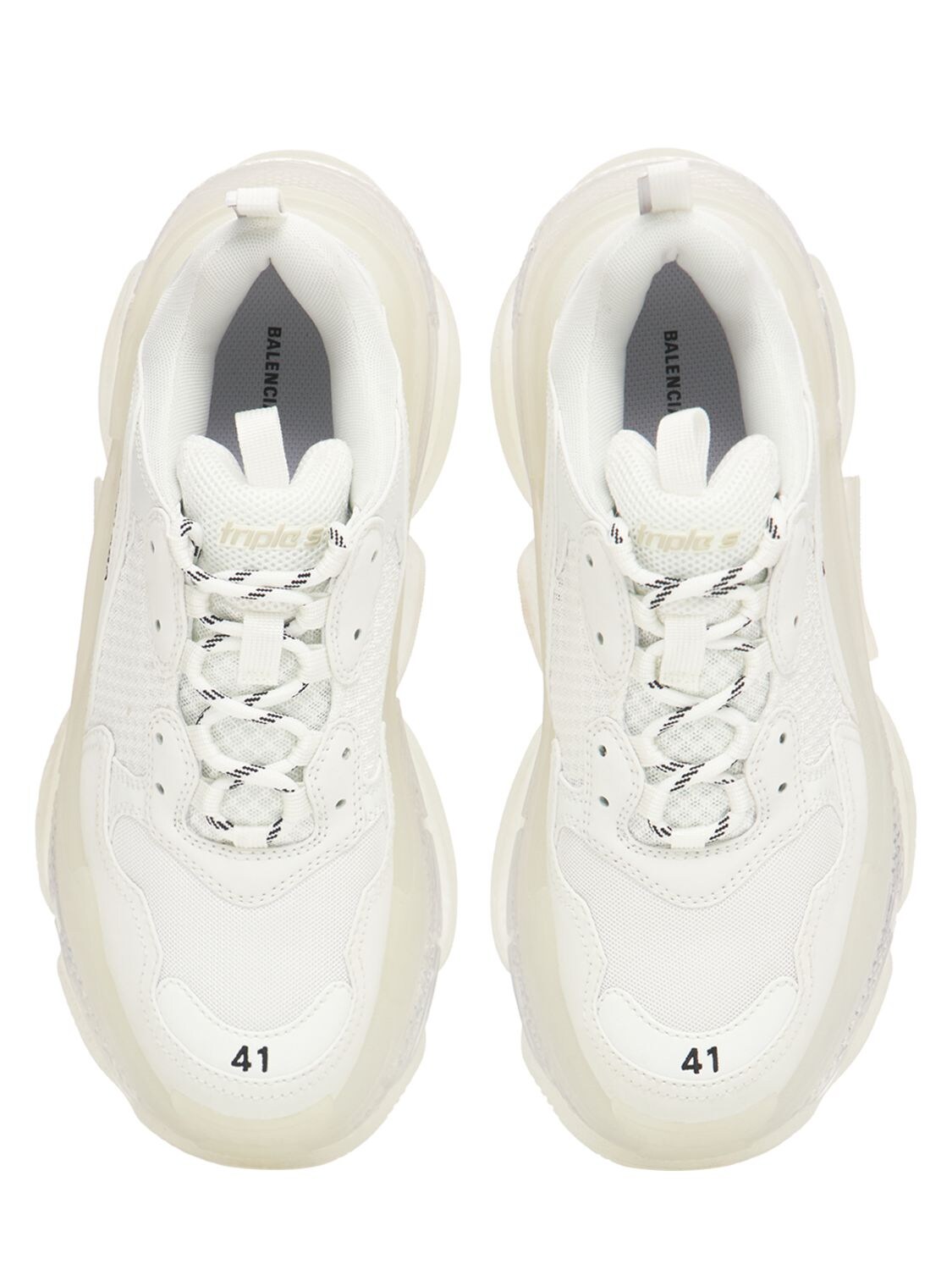 Shop Balenciaga 60mm Triple S Clear Sole Sneakers In White
