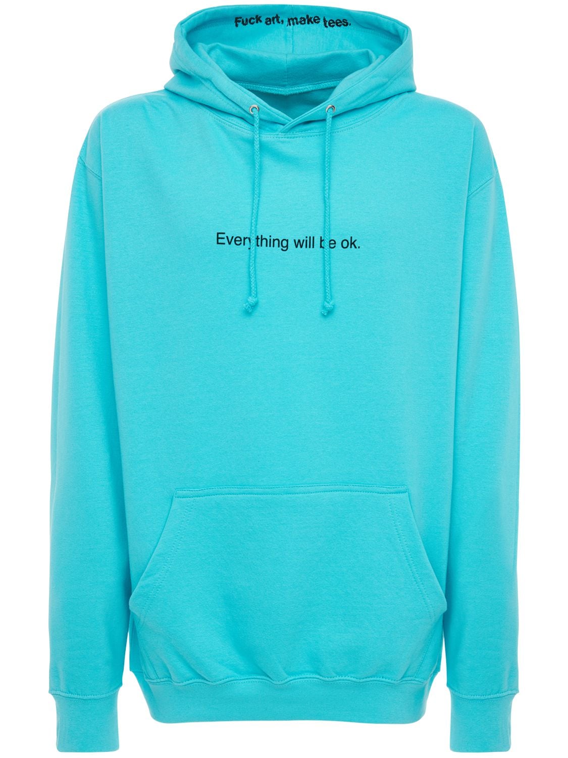 Famt - Fuck Art Make Tees “everything Will Be Ok”连帽卫衣 In Blue