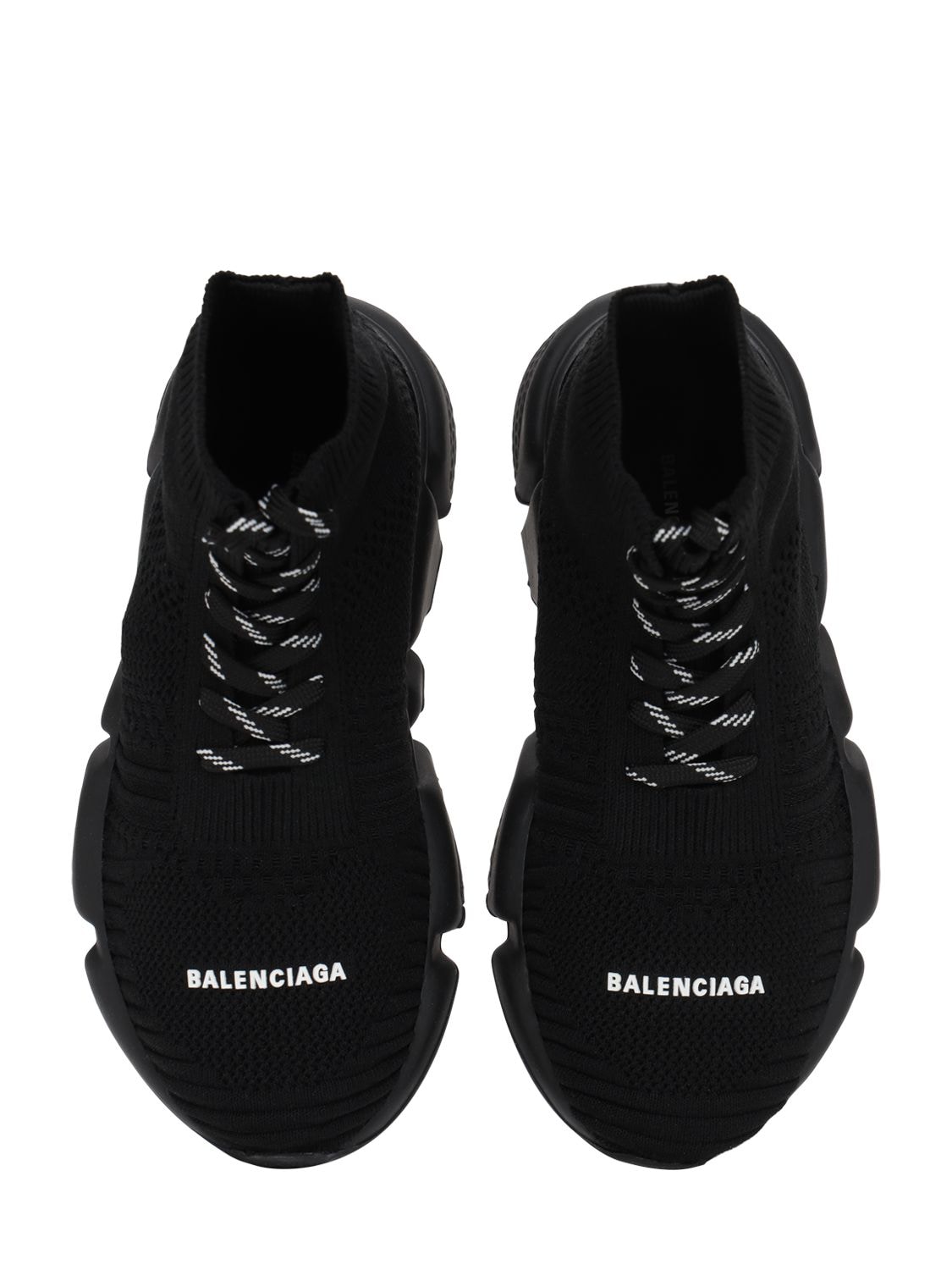 Shop Balenciaga Speed Recycled Knit Sneakers In Black