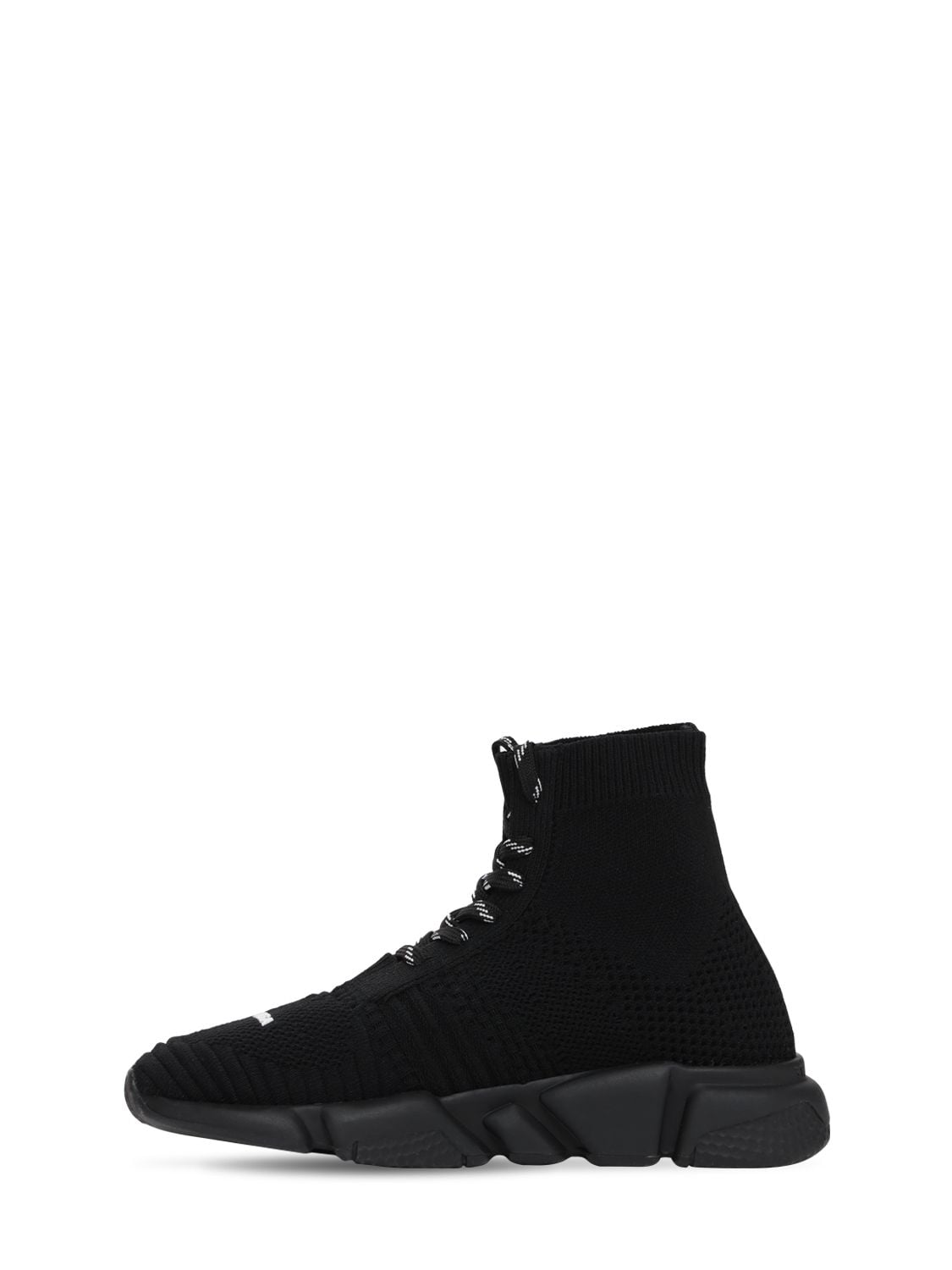 Shop Balenciaga Speed Recycled Knit Sneakers In Black