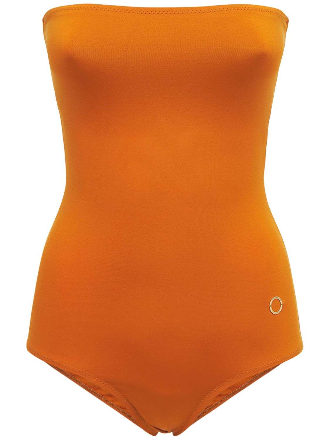 Alessandro Di Marco Strapless One Piece Swimsuit In Orange