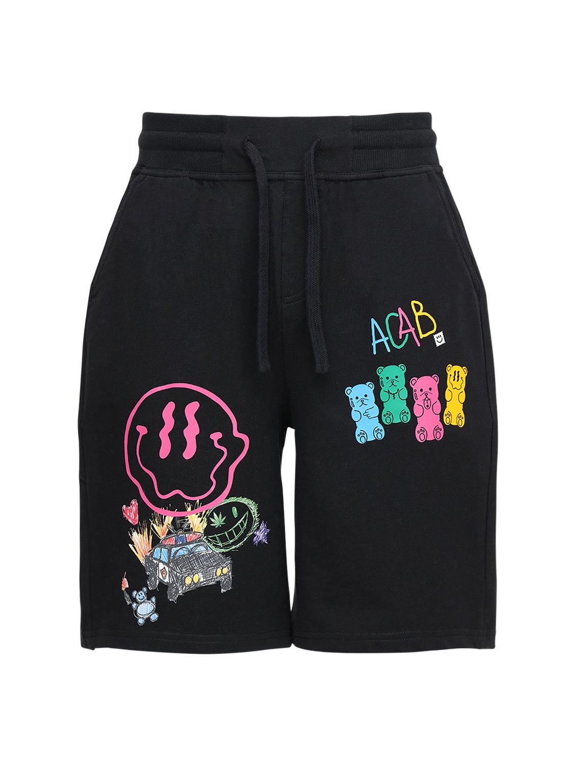 Taboo All Candies Are Bears Printed Shorts In Black