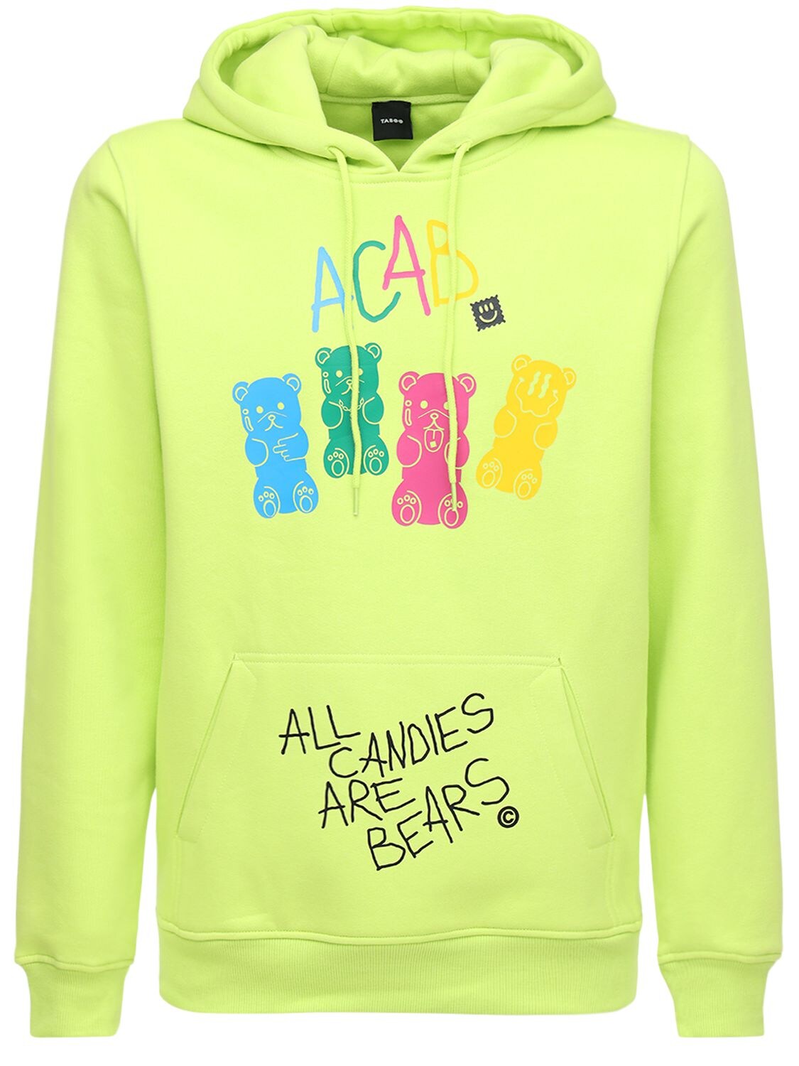 Taboo All Candies Are Bears Printed Hoodie In Yellow