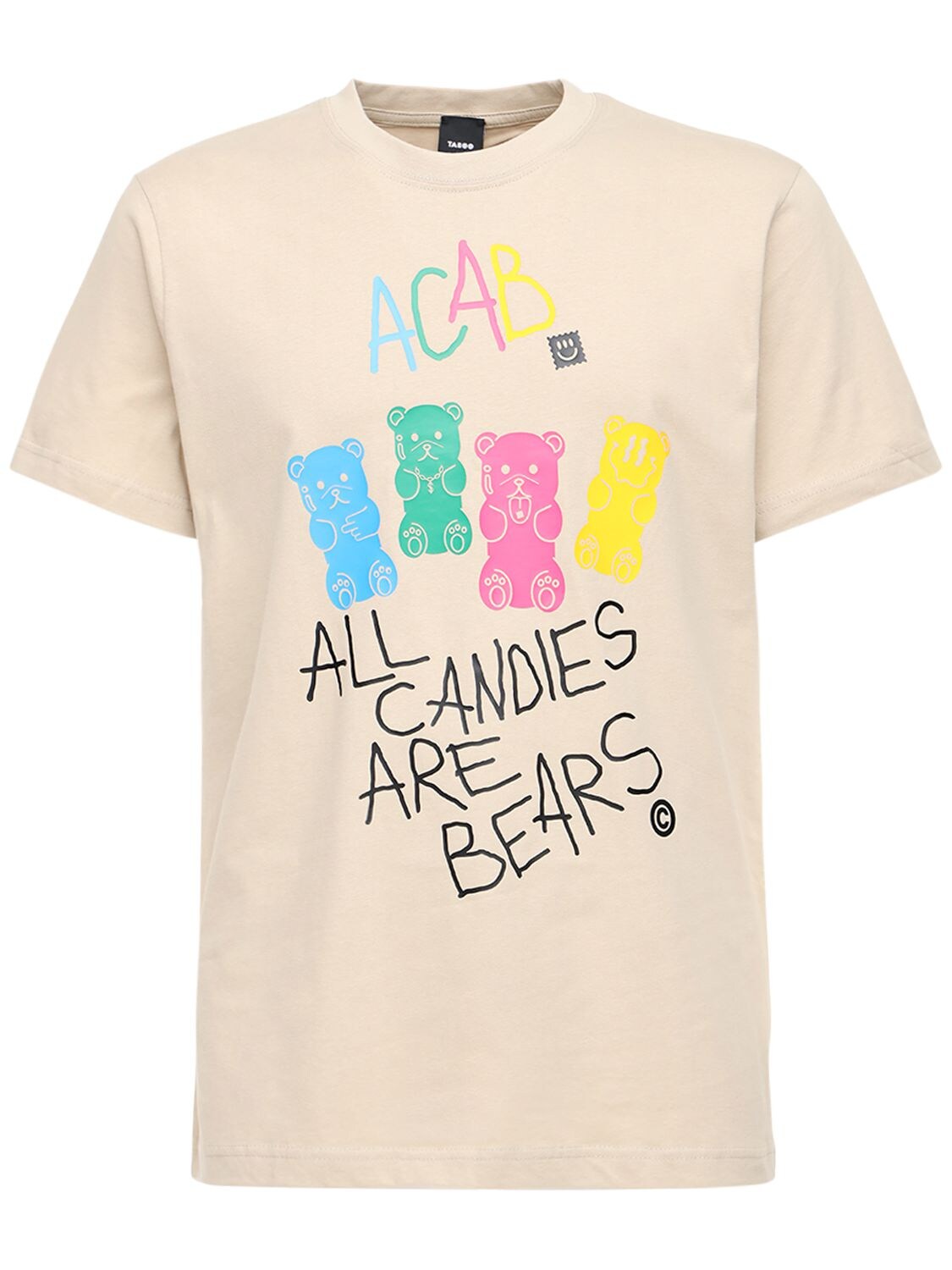Taboo All Candies Are Bears Printed T-shirt In Beige