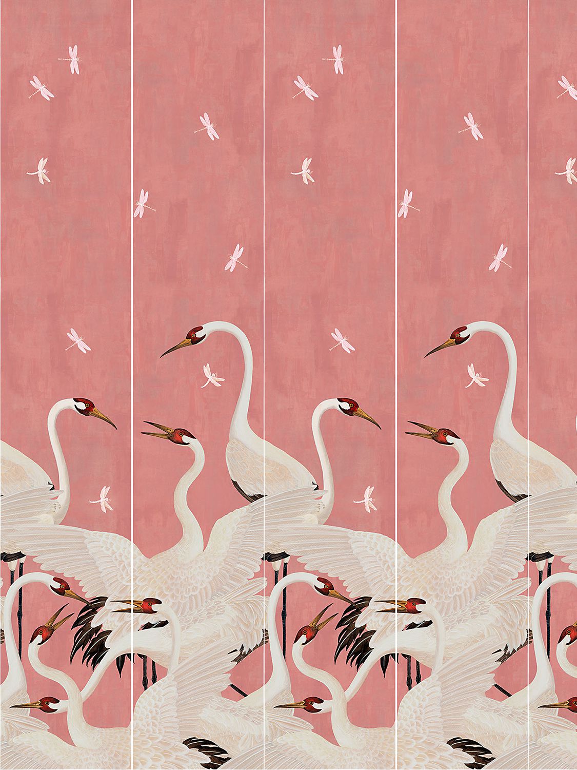 la carretera Cantidad de dinero arbusto Gucci Heron Print Wallpaper Panels In Pink,multi | ModeSens