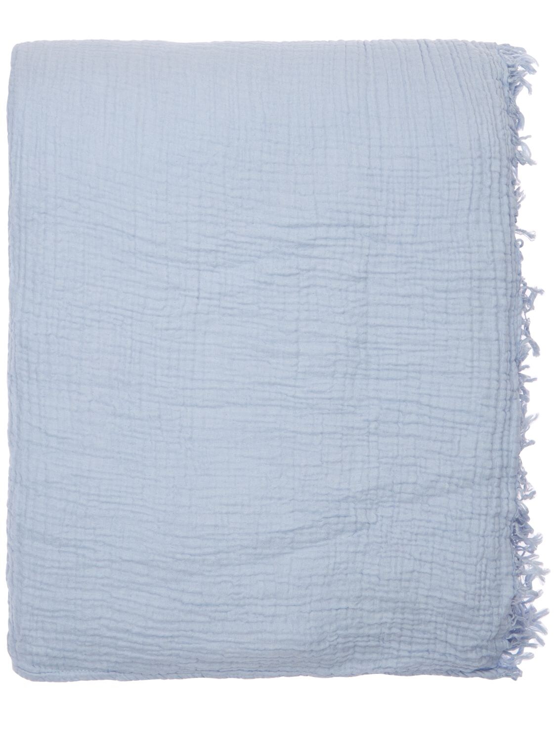 Hay Crinkle Cotton Bedspread In Light Blue