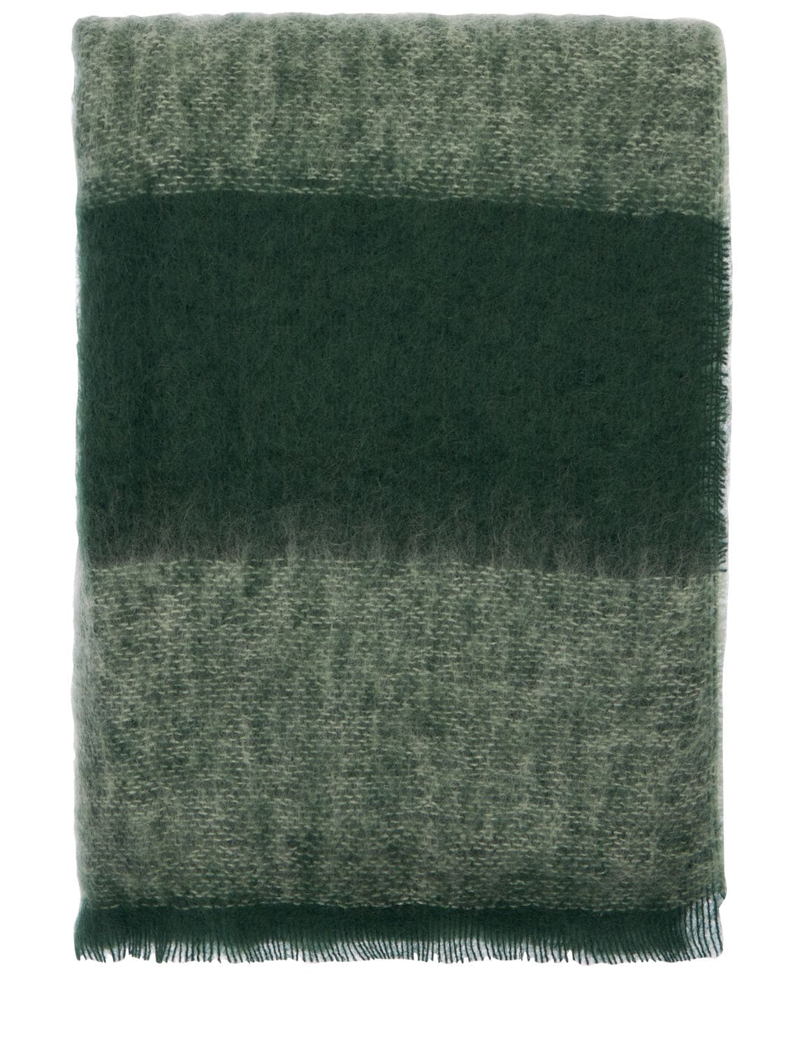 Hay Mohair & Wool Blanket In Green