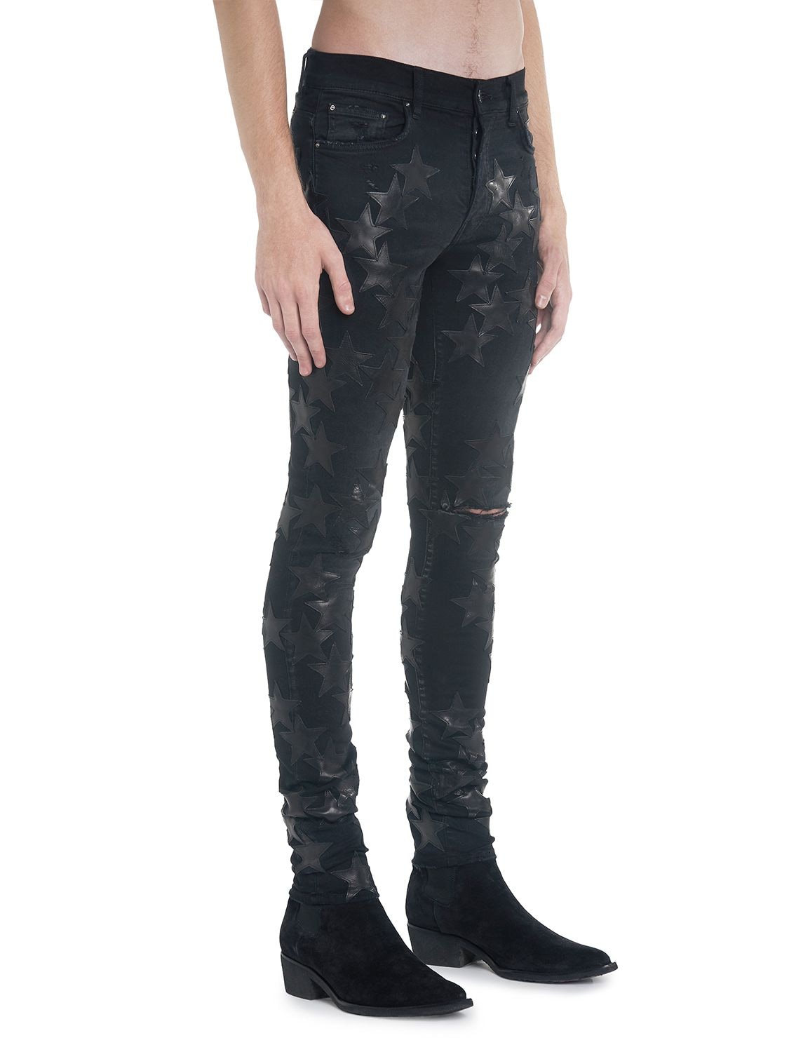 amiri black star jeans