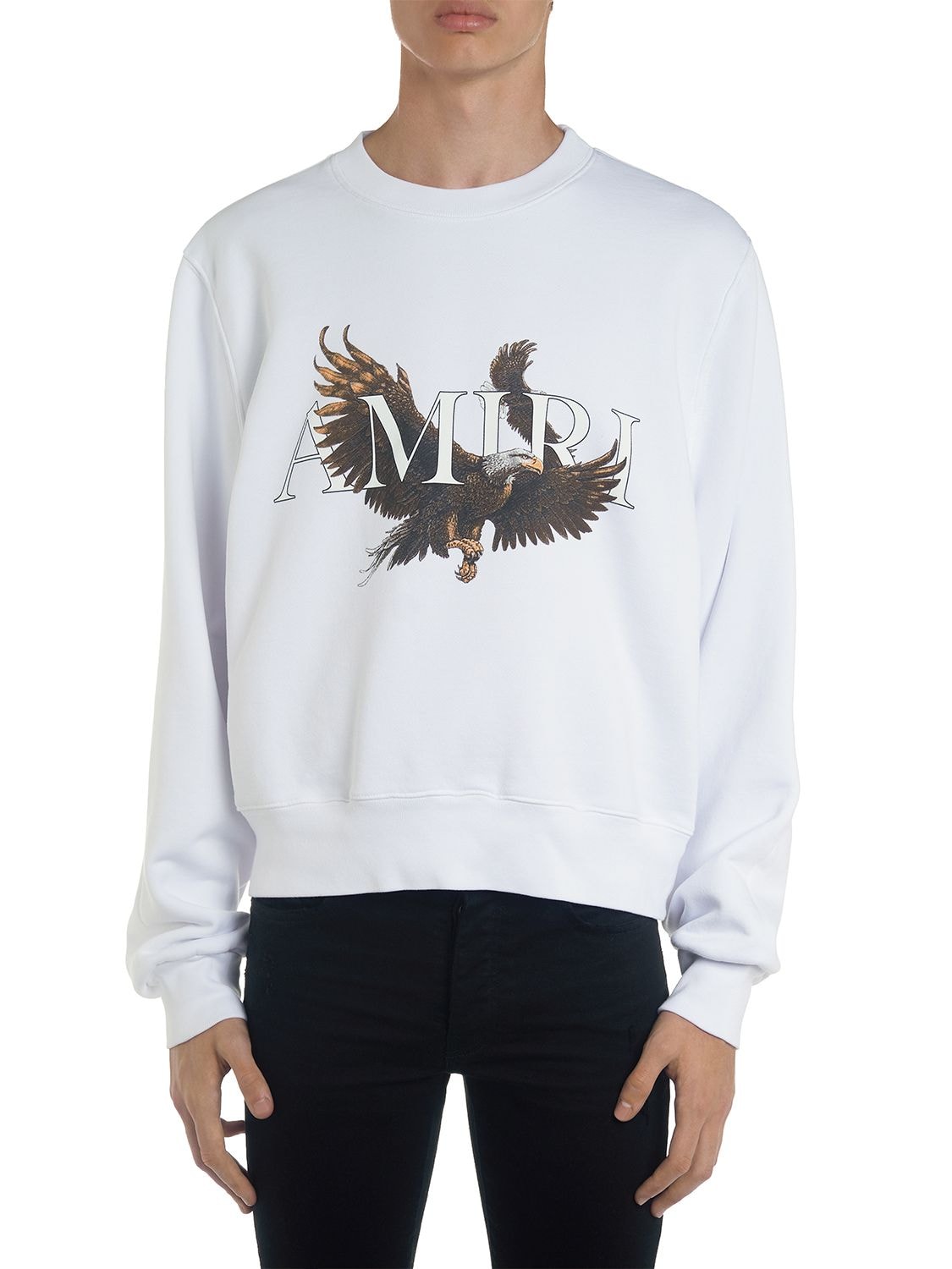 AMIRI EAGLE COTTON JERSEY SWEATSHIRT,73IWUE041-V0HJVEU1