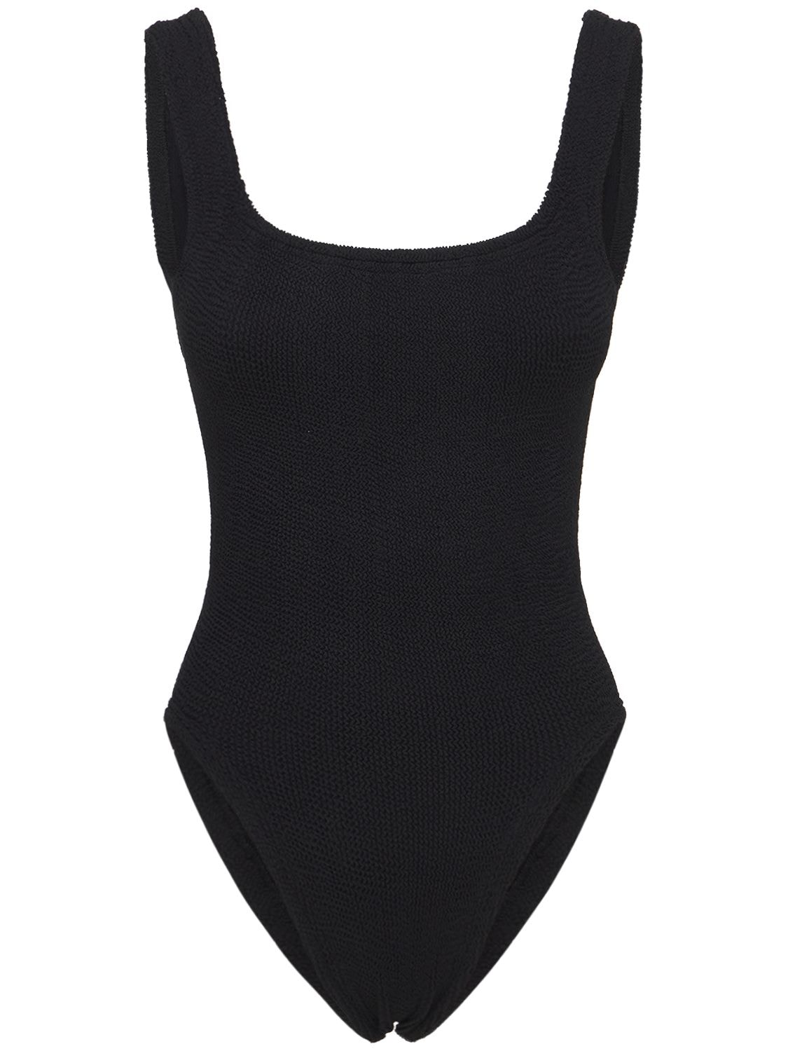Hunza G Square Neck One Piece Swimsuit In Black