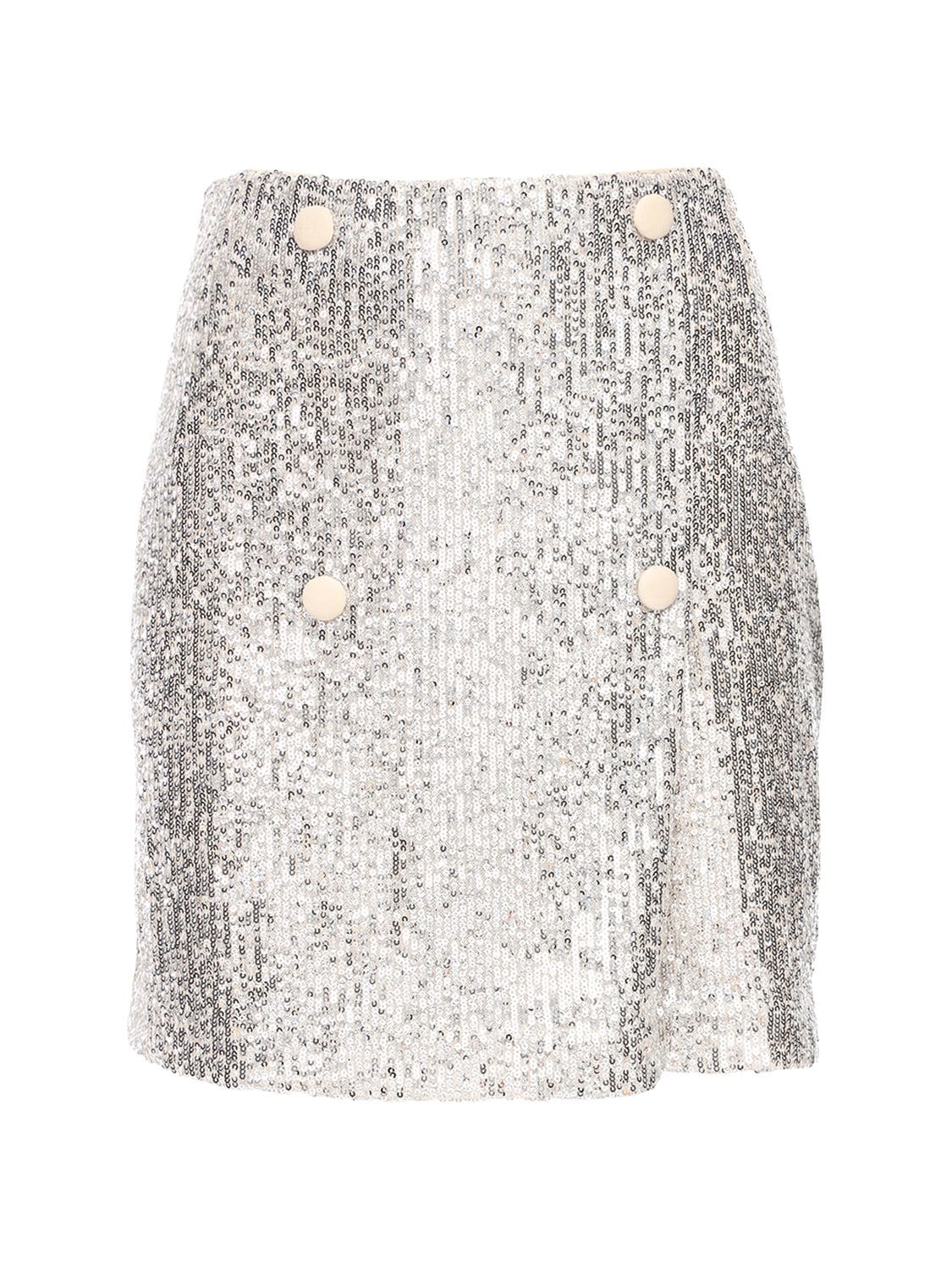 Rotate - London sequined mini skirt - Silver | Luisaviaroma