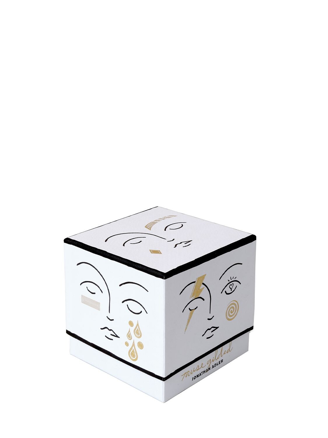 Shop Jonathan Adler Gilded Muse Candle In White,gold