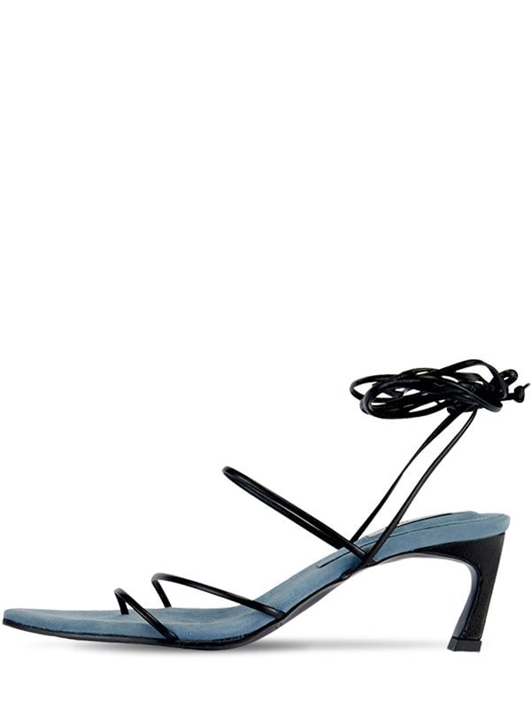 Reike Nen 60mm Leather Lace-up Sandals In Black,blue