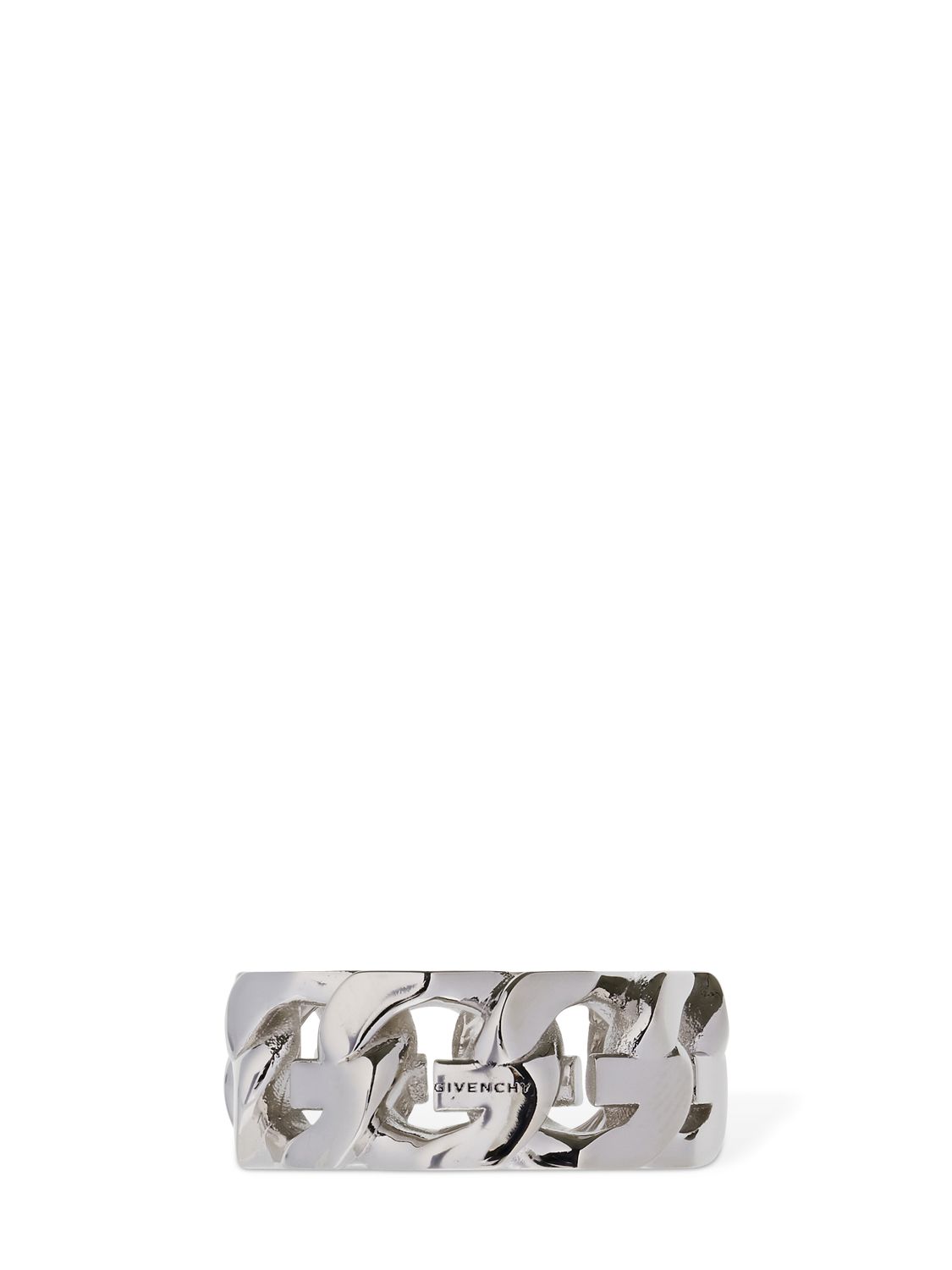 Givenchy Silver G Chain Ring In Silver