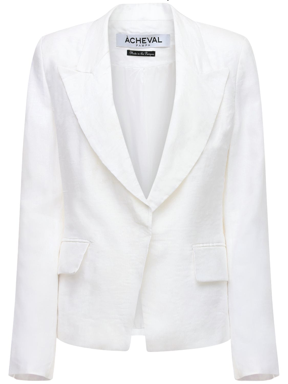 Acheval Pampa Gardel Linen Jacket In White