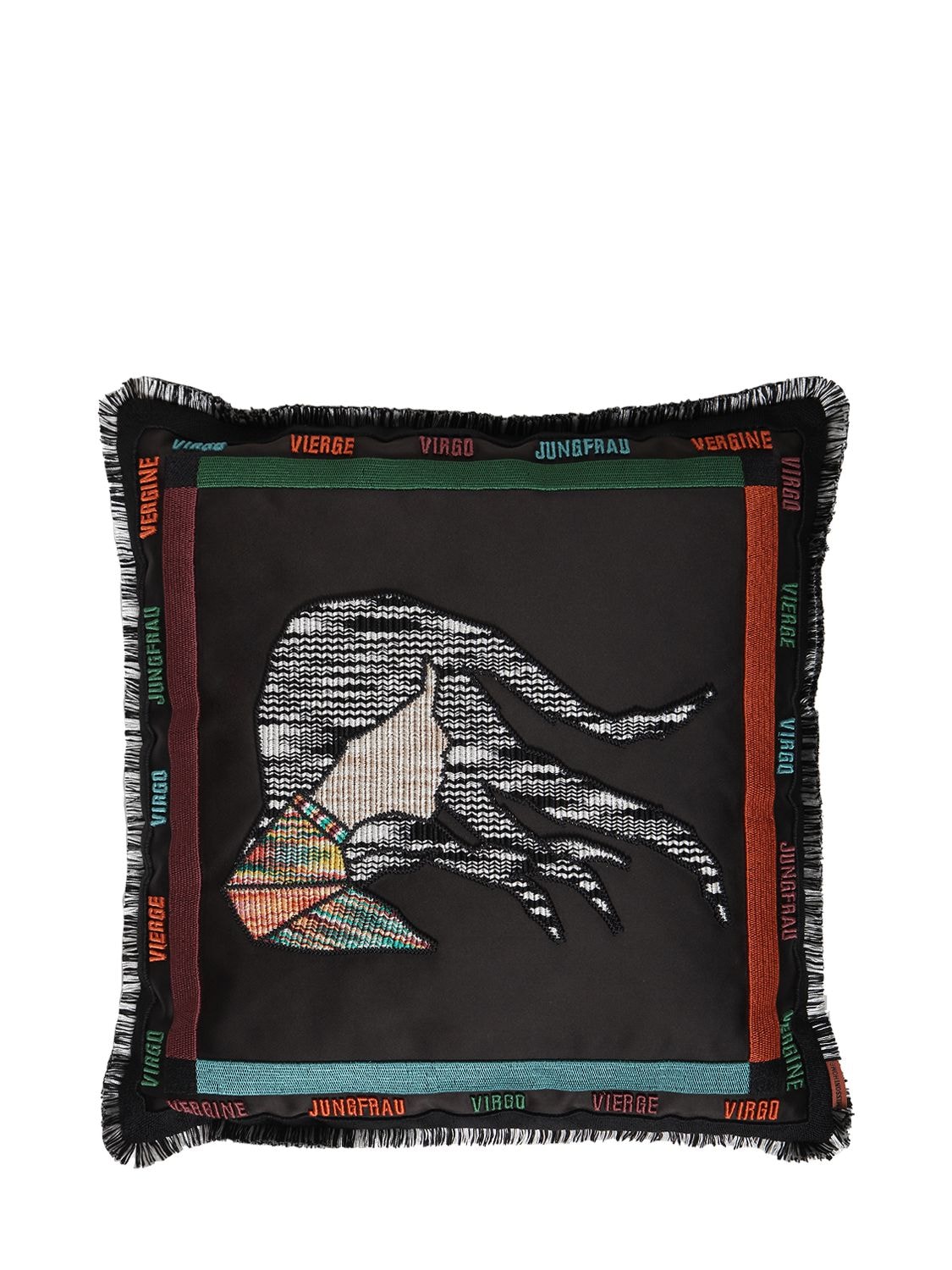 Missoni Virgo Embroidered Constellation Cushion In Black,multi