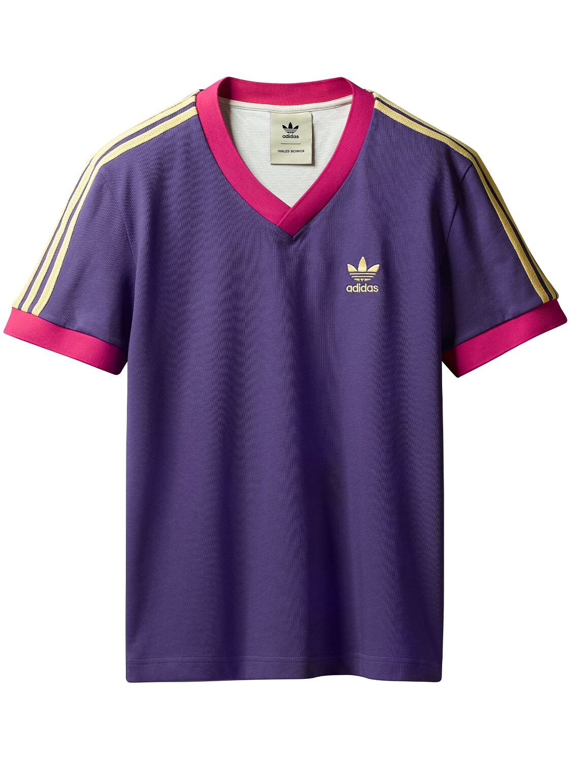 Adidas Originals Statement Wales Bonner 70'2 V-neck T-shirt In Unity Purple