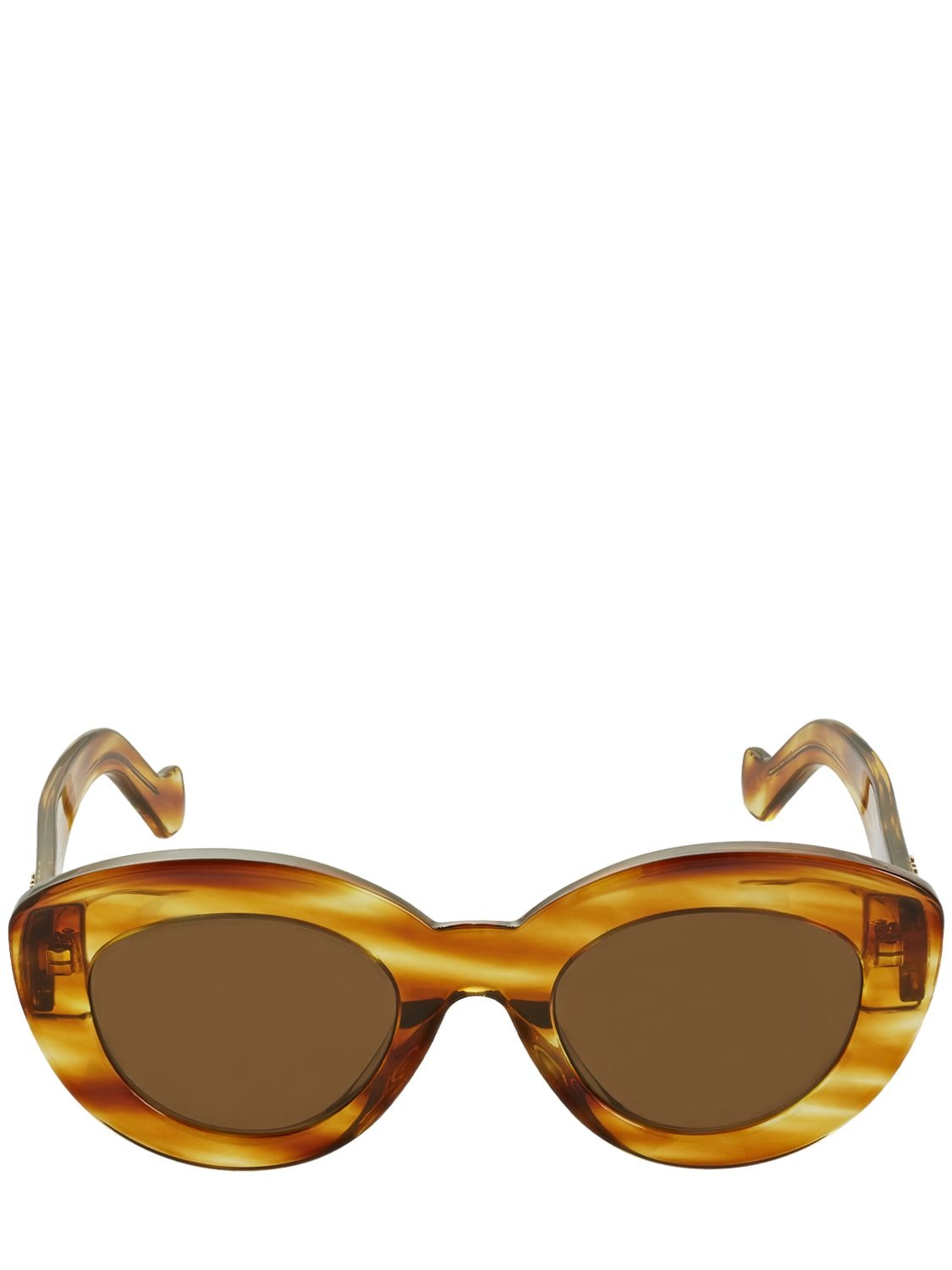 Loewe Bolded Cat-eye Acetate Sunglasses In Havana,brown