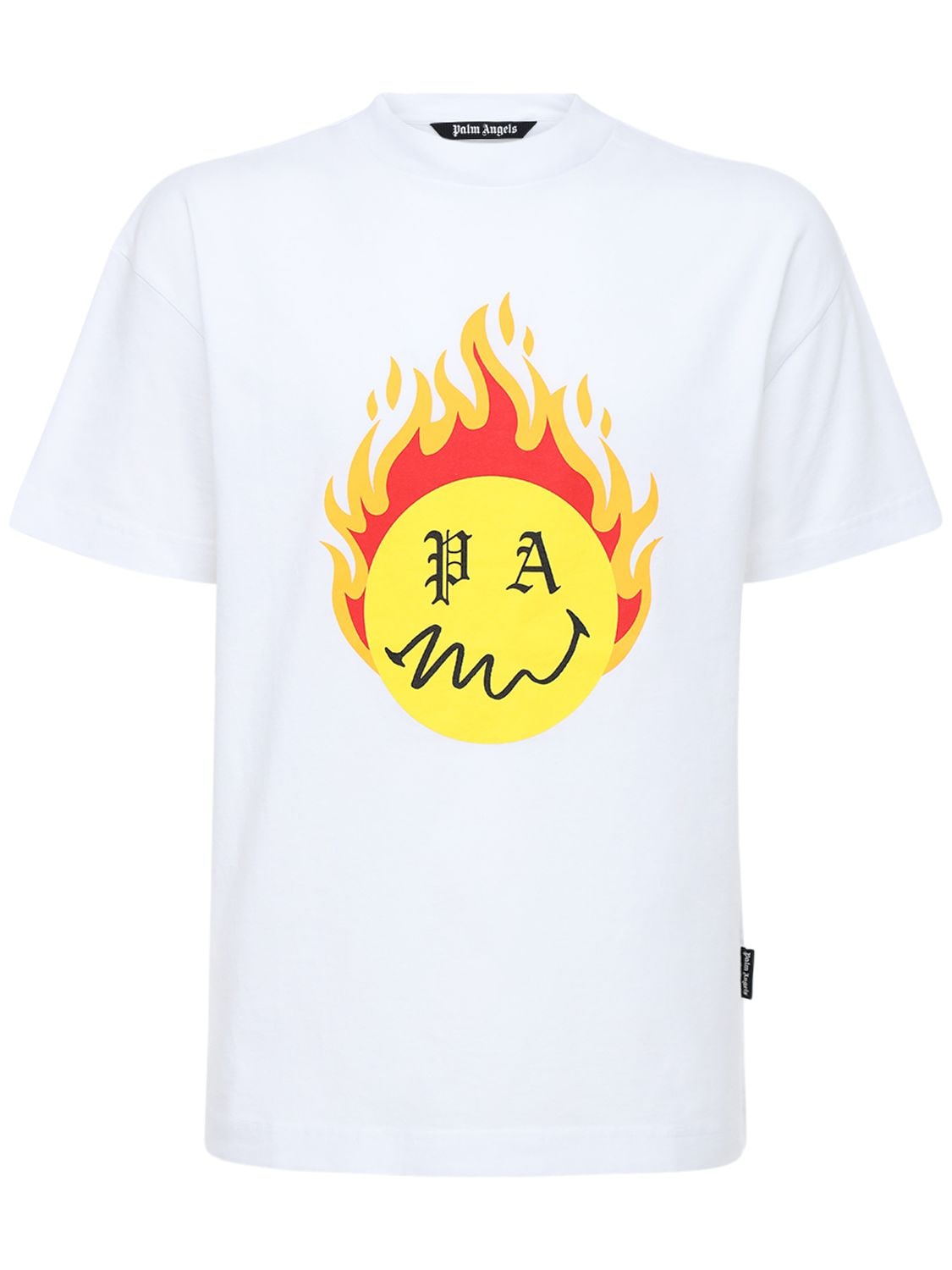 PALM ANGELS “BURNING HEAD”印花棉质平纹针织T恤,73IXGF035-MDEXOA2
