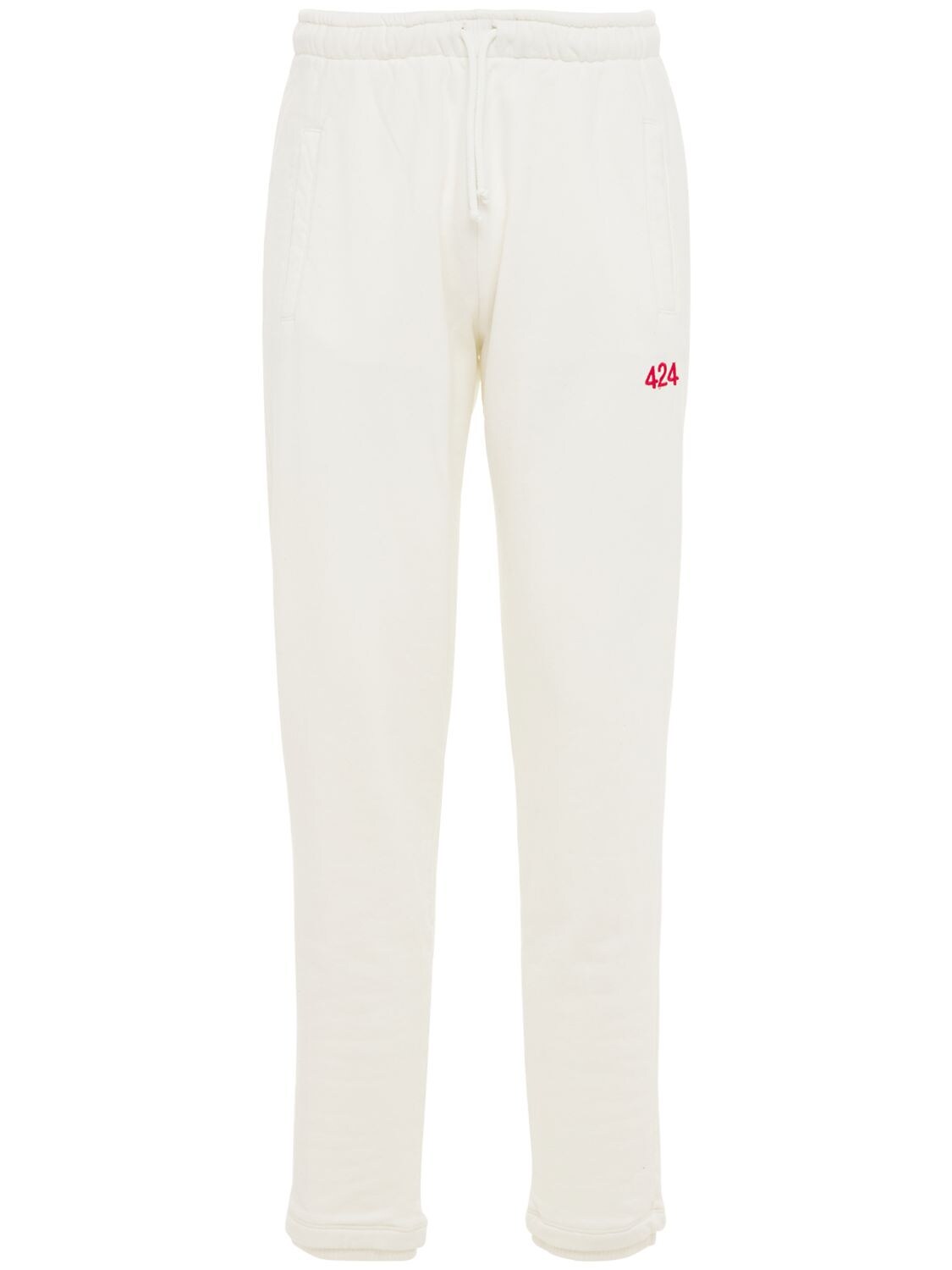 424 COTTON SWEATPANTS W/ EMBROIDERED LOGO,73IXGQ014-MDI1