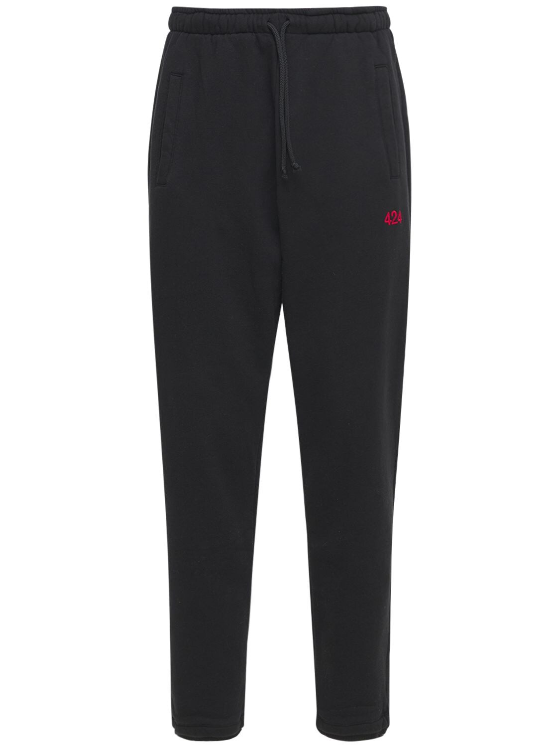 424 Cotton Sweatpants W/ Embroidered Logo In Black