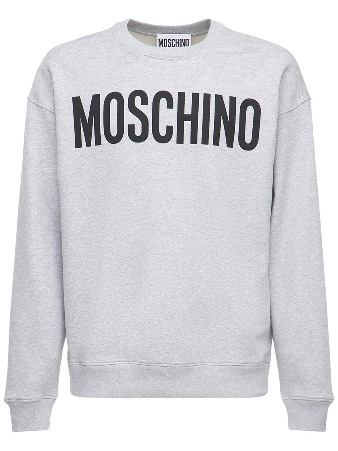 MOSCHINO LOGO PRINT CREWNECK SWEATSHIRT,73IXH4008-QTE0ODU1